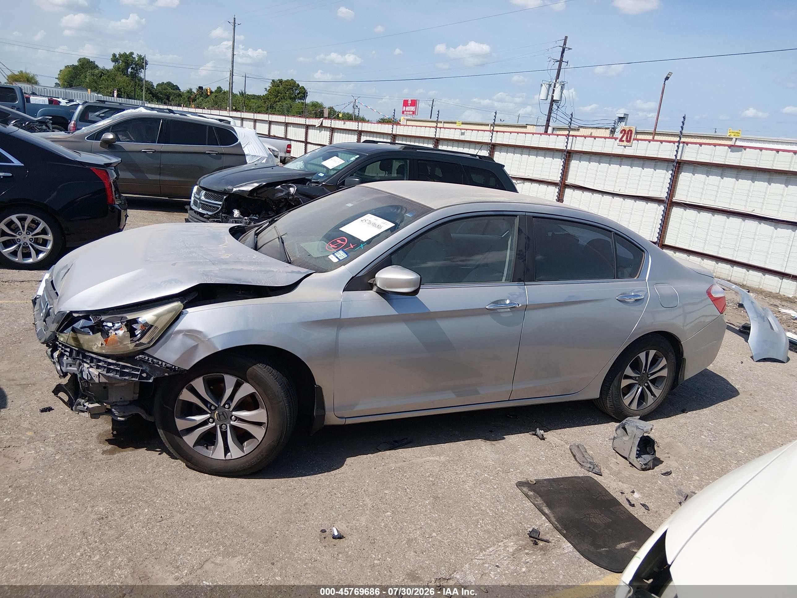 2013 Honda Accord Lx Gray vin: 1HGCR2F36DA097769
