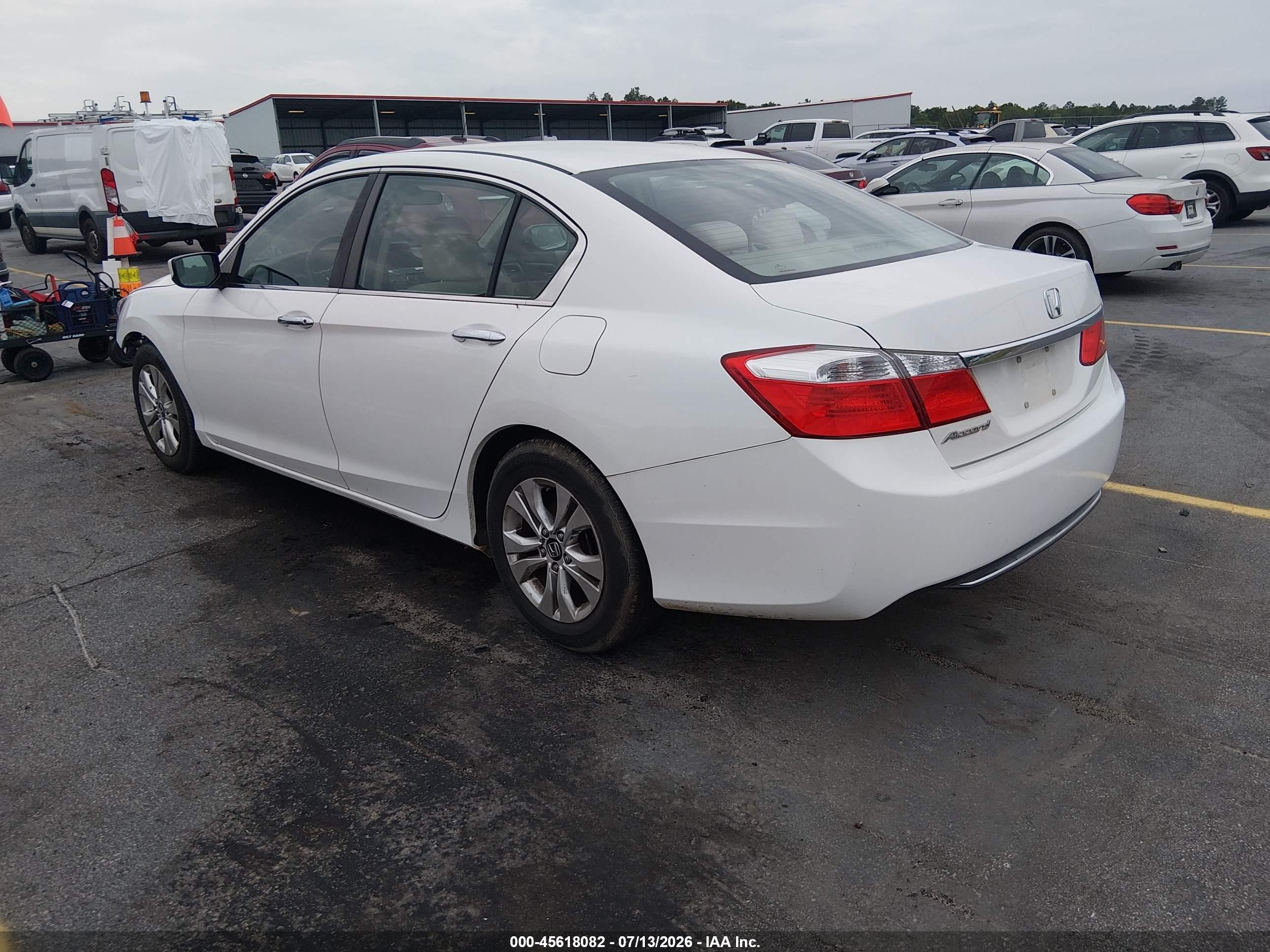 2013 Honda Accord Lx White vin: 1HGCR2F36DA112125