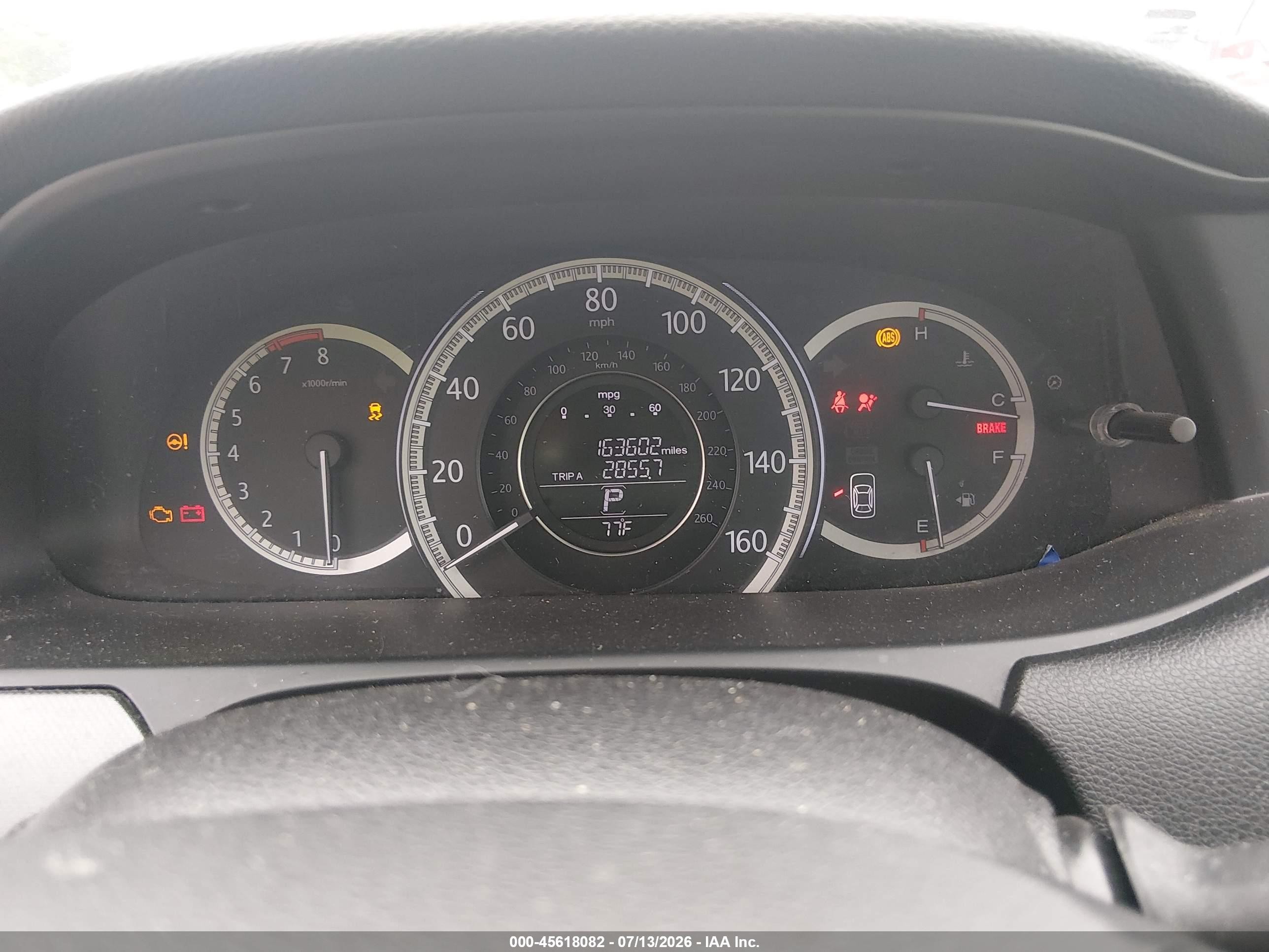 2013 Honda Accord Lx White vin: 1HGCR2F36DA112125
