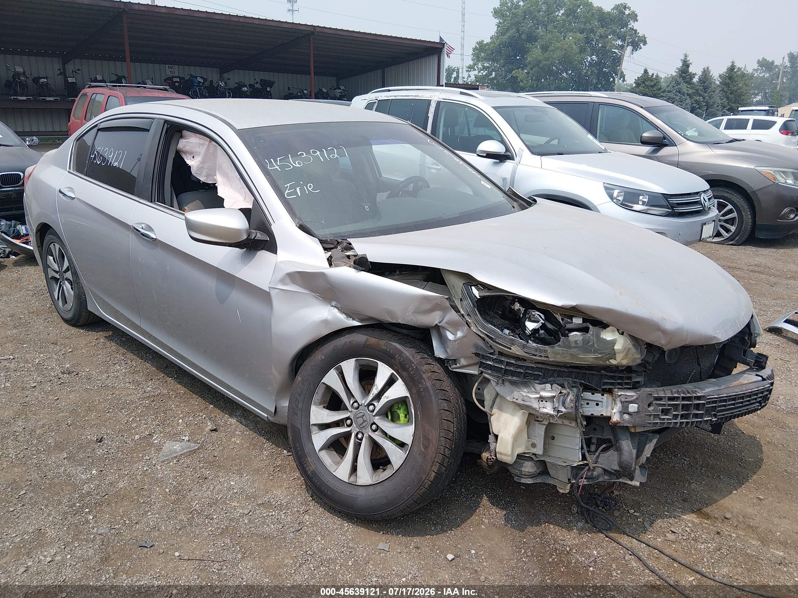 2013 Honda Accord Lx Silver vin: 1HGCR2F36DA118278