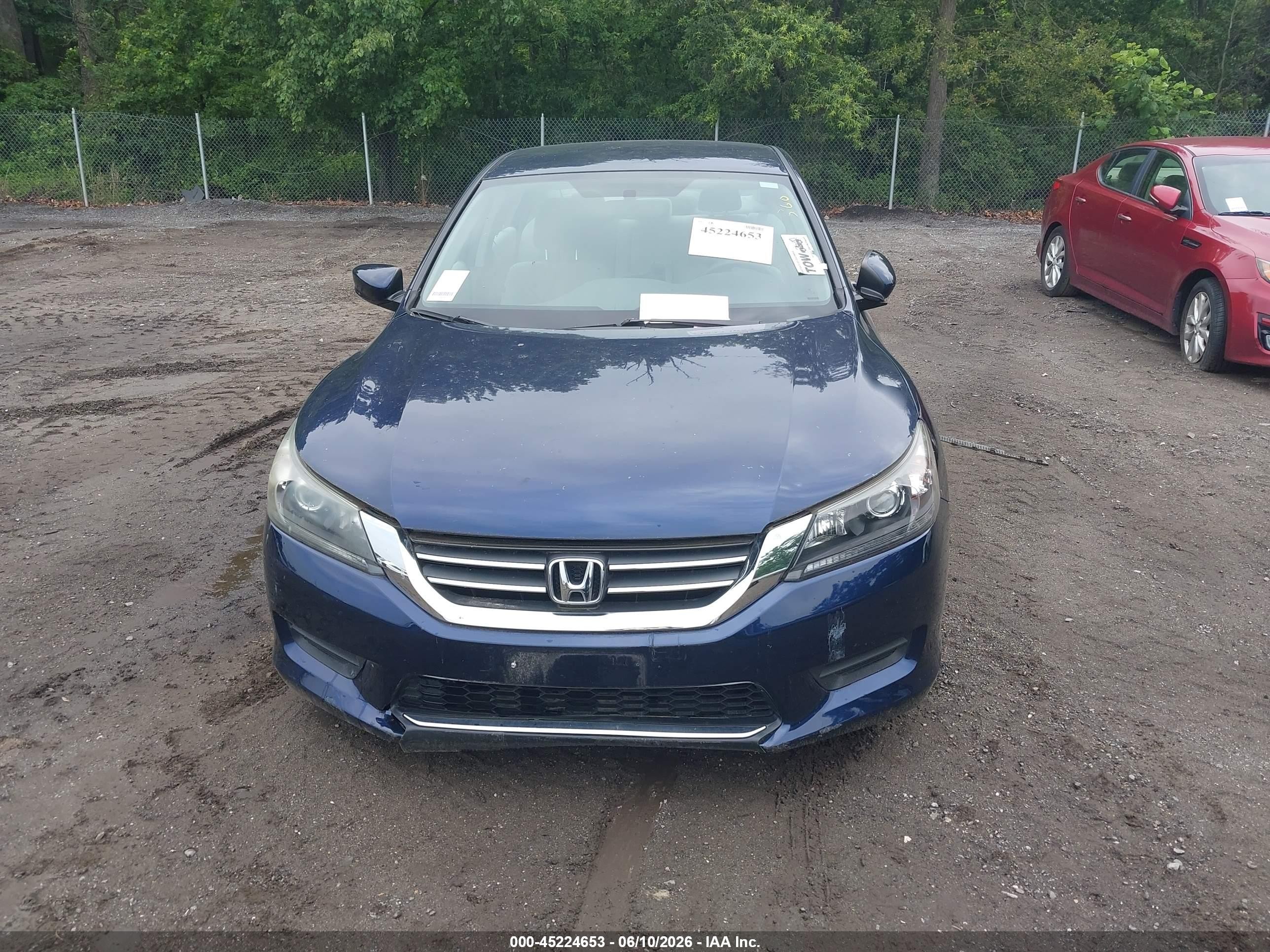 2013 Honda Accord Lx Blue vin: 1HGCR2F36DA118832