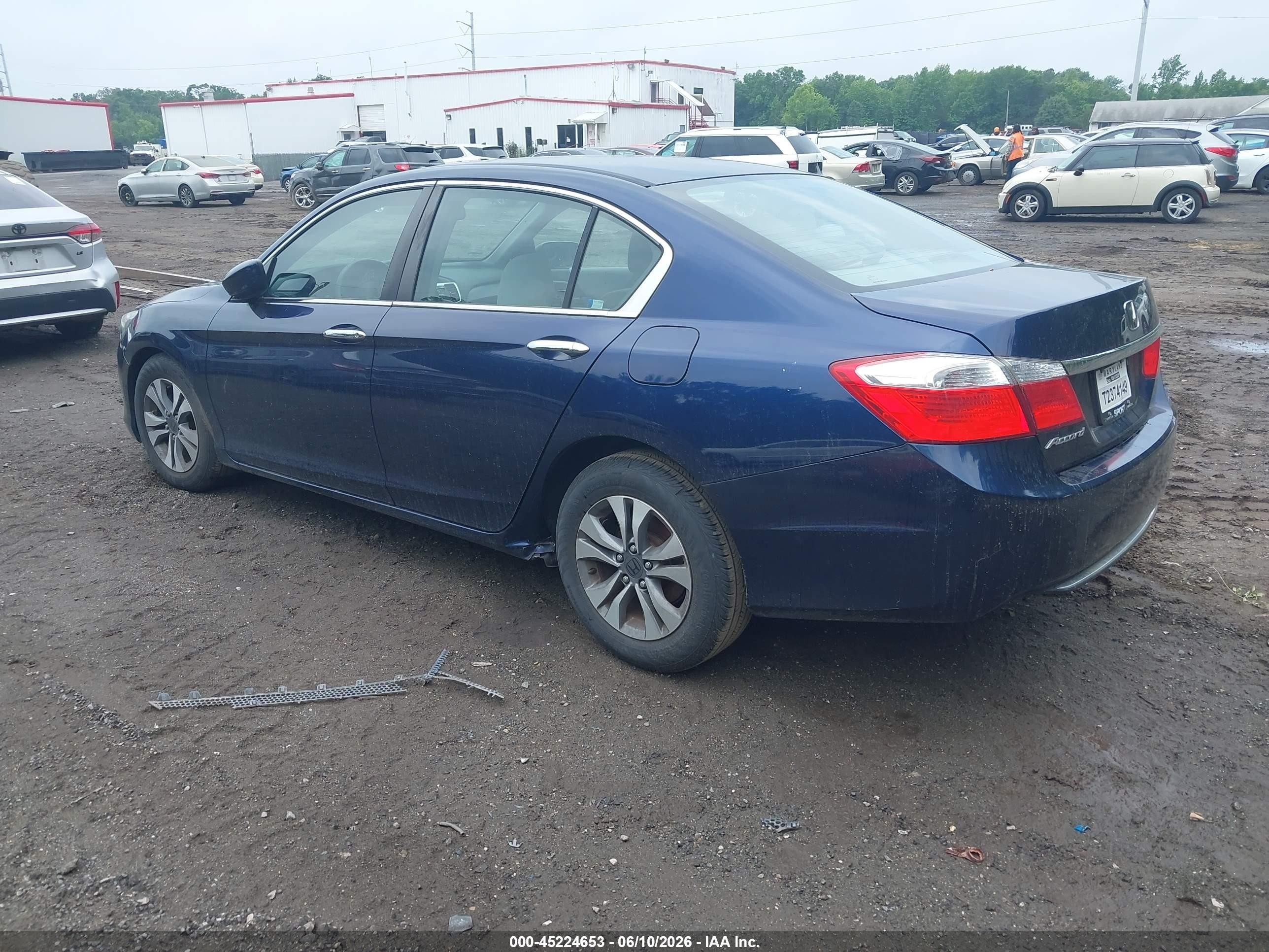 2013 Honda Accord Lx Blue vin: 1HGCR2F36DA118832