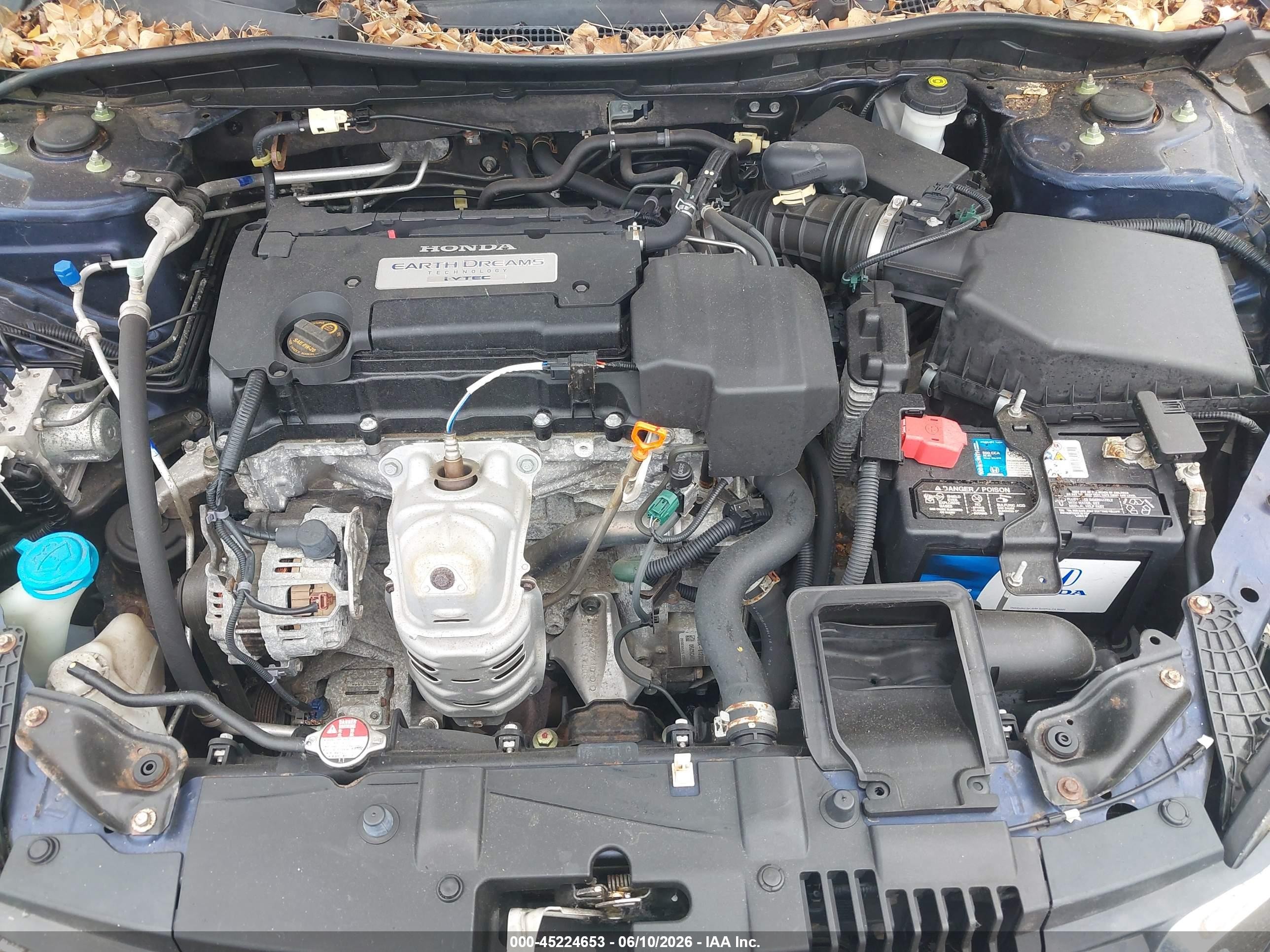 2013 Honda Accord Lx Blue vin: 1HGCR2F36DA118832