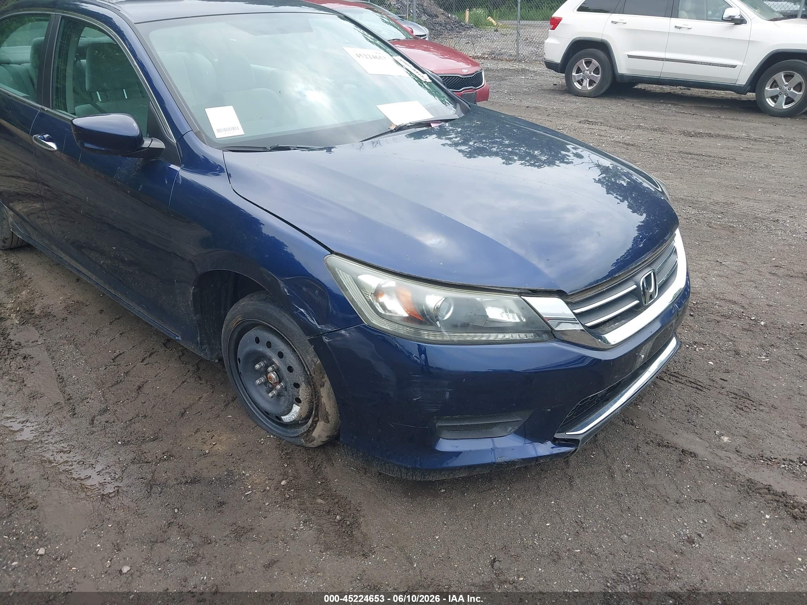 2013 Honda Accord Lx Blue vin: 1HGCR2F36DA118832