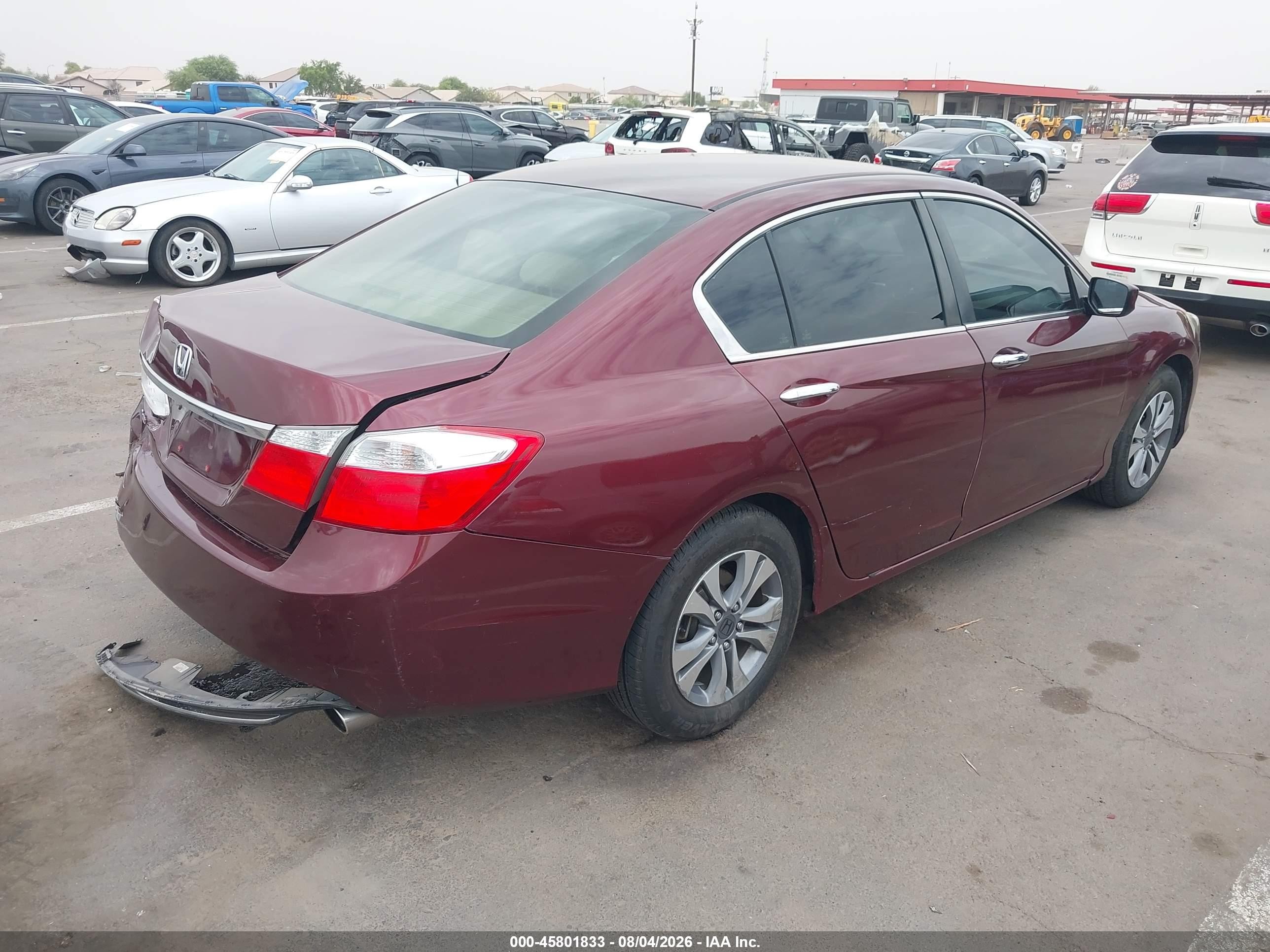 2013 Honda Accord Lx Maroon vin: 1HGCR2F36DA186015