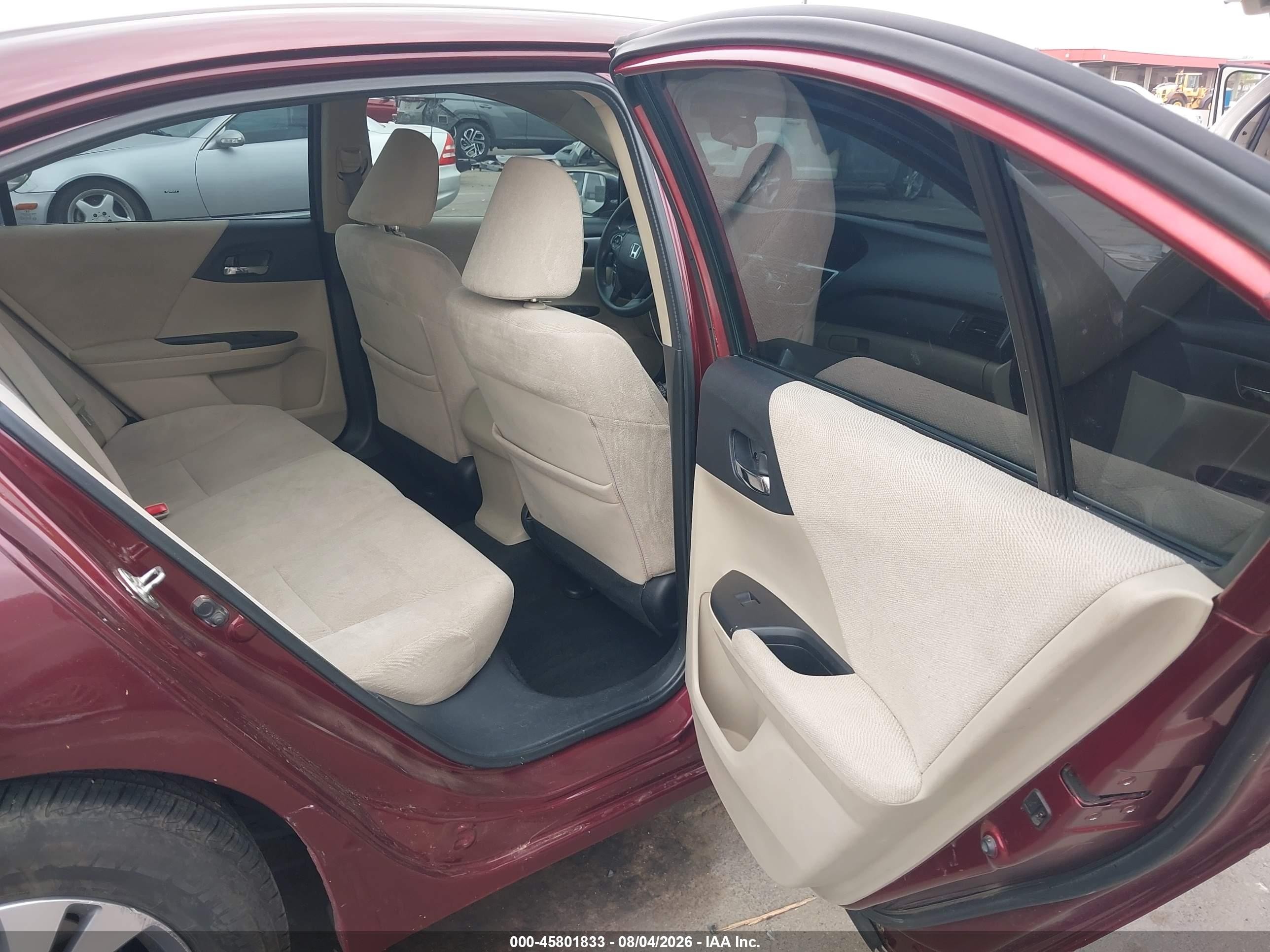 2013 Honda Accord Lx Maroon vin: 1HGCR2F36DA186015