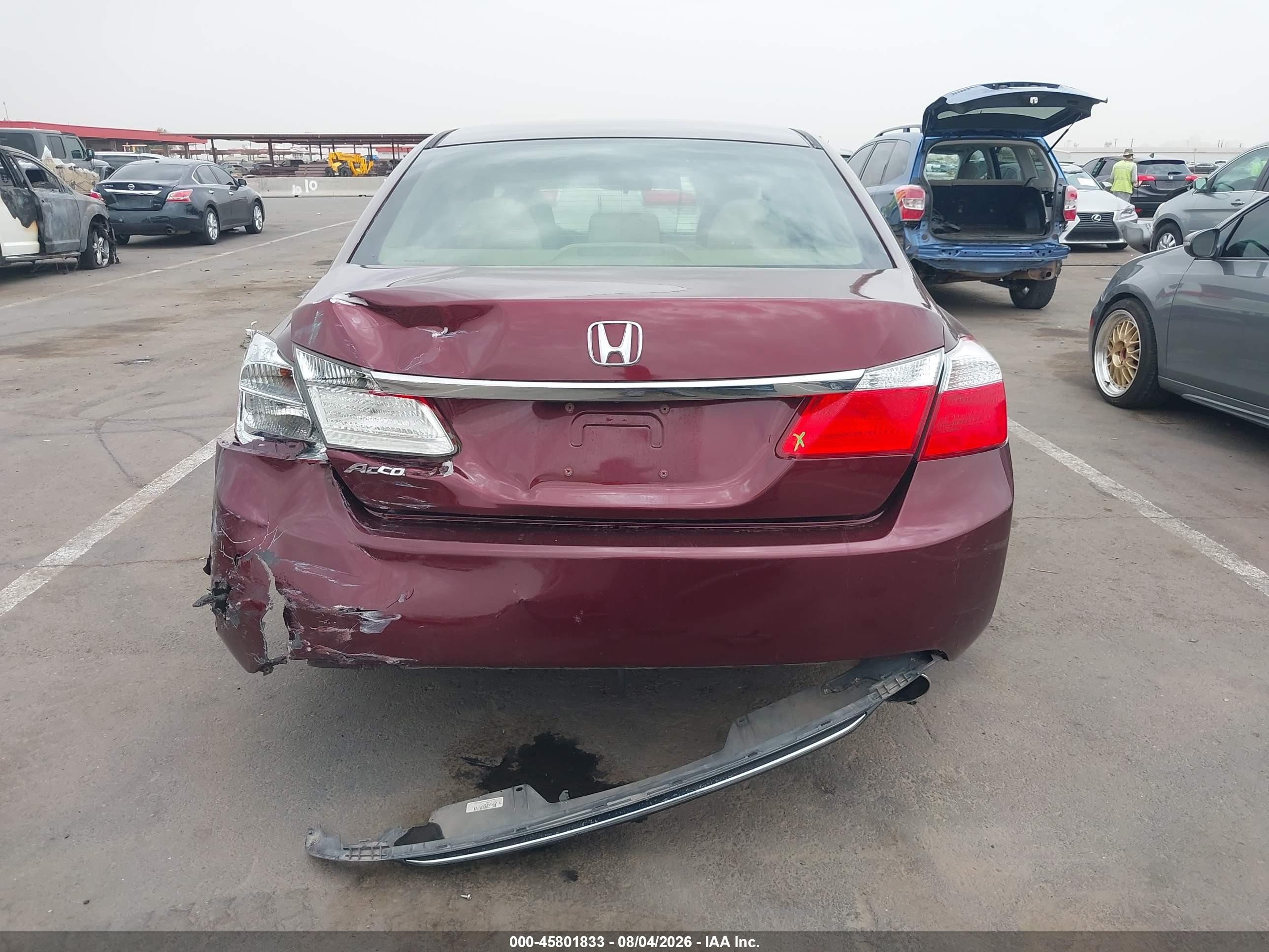 2013 Honda Accord Lx Maroon vin: 1HGCR2F36DA186015