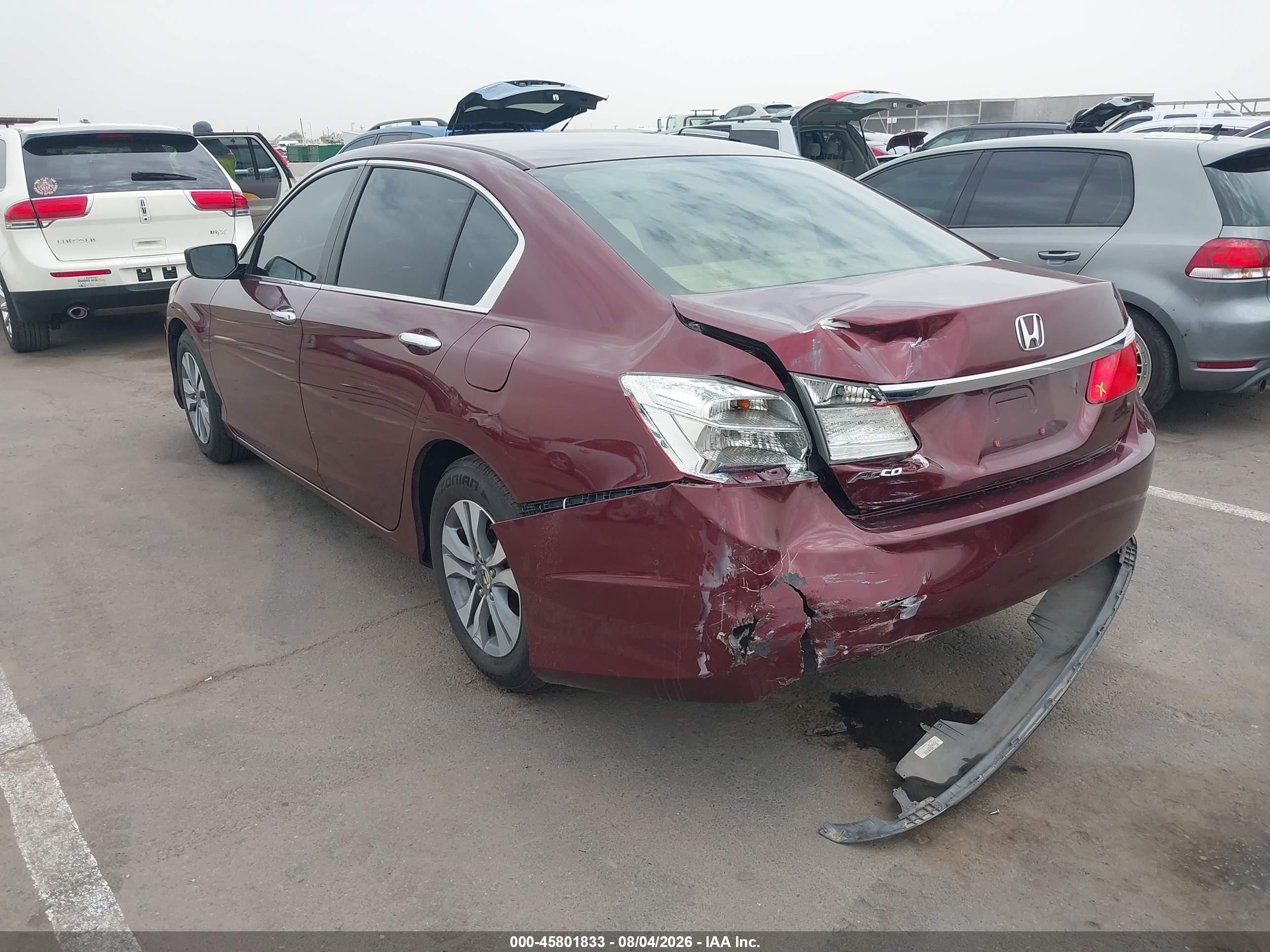 2013 Honda Accord Lx Maroon vin: 1HGCR2F36DA186015
