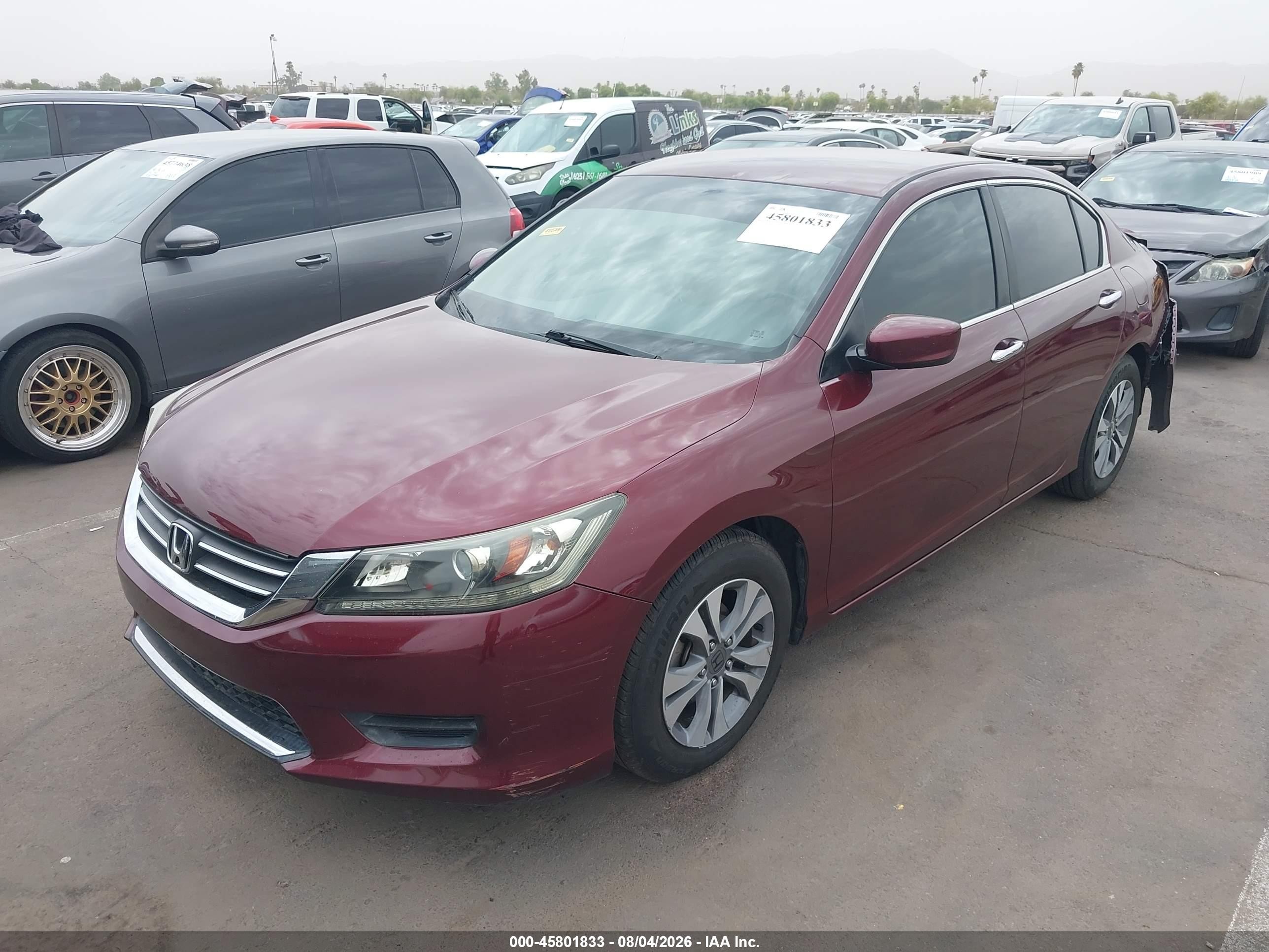 2013 Honda Accord Lx Maroon vin: 1HGCR2F36DA186015