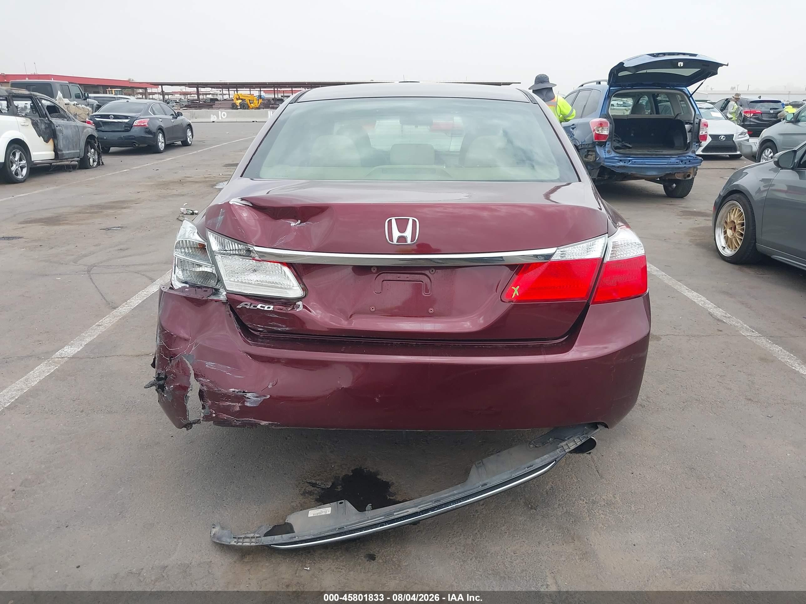 2013 Honda Accord Lx Maroon vin: 1HGCR2F36DA186015