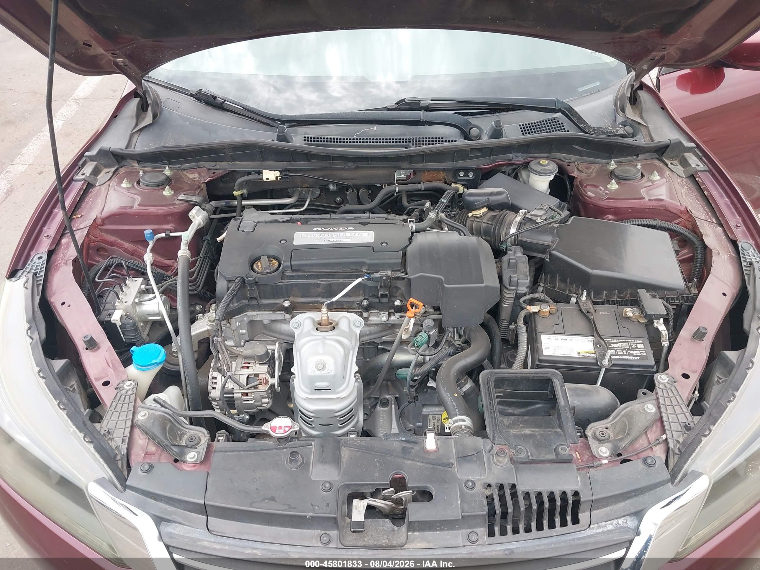 2013 Honda Accord Lx Maroon vin: 1HGCR2F36DA186015