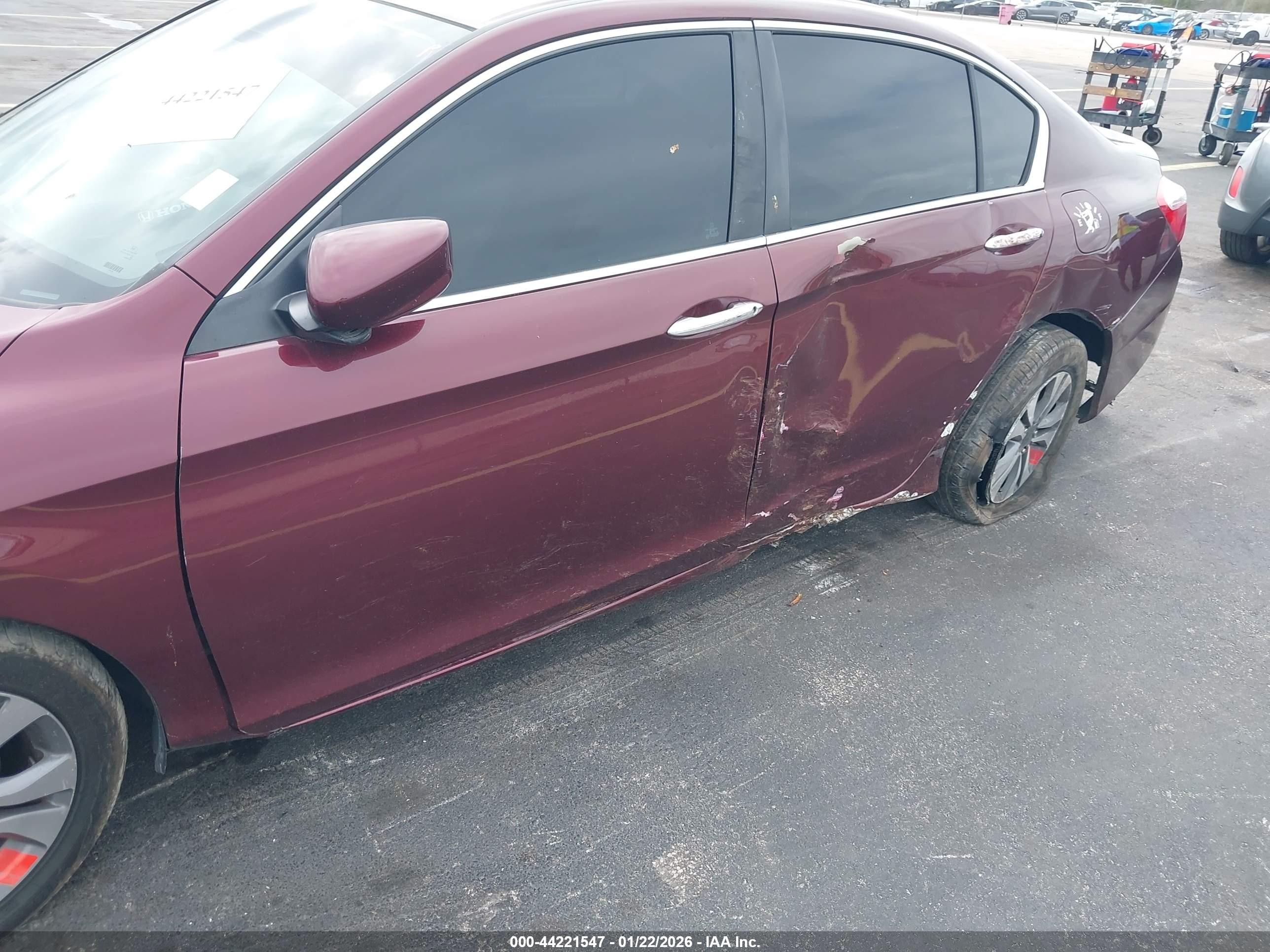2013 Honda Accord Lx Burgundy vin: 1HGCR2F36DA211656