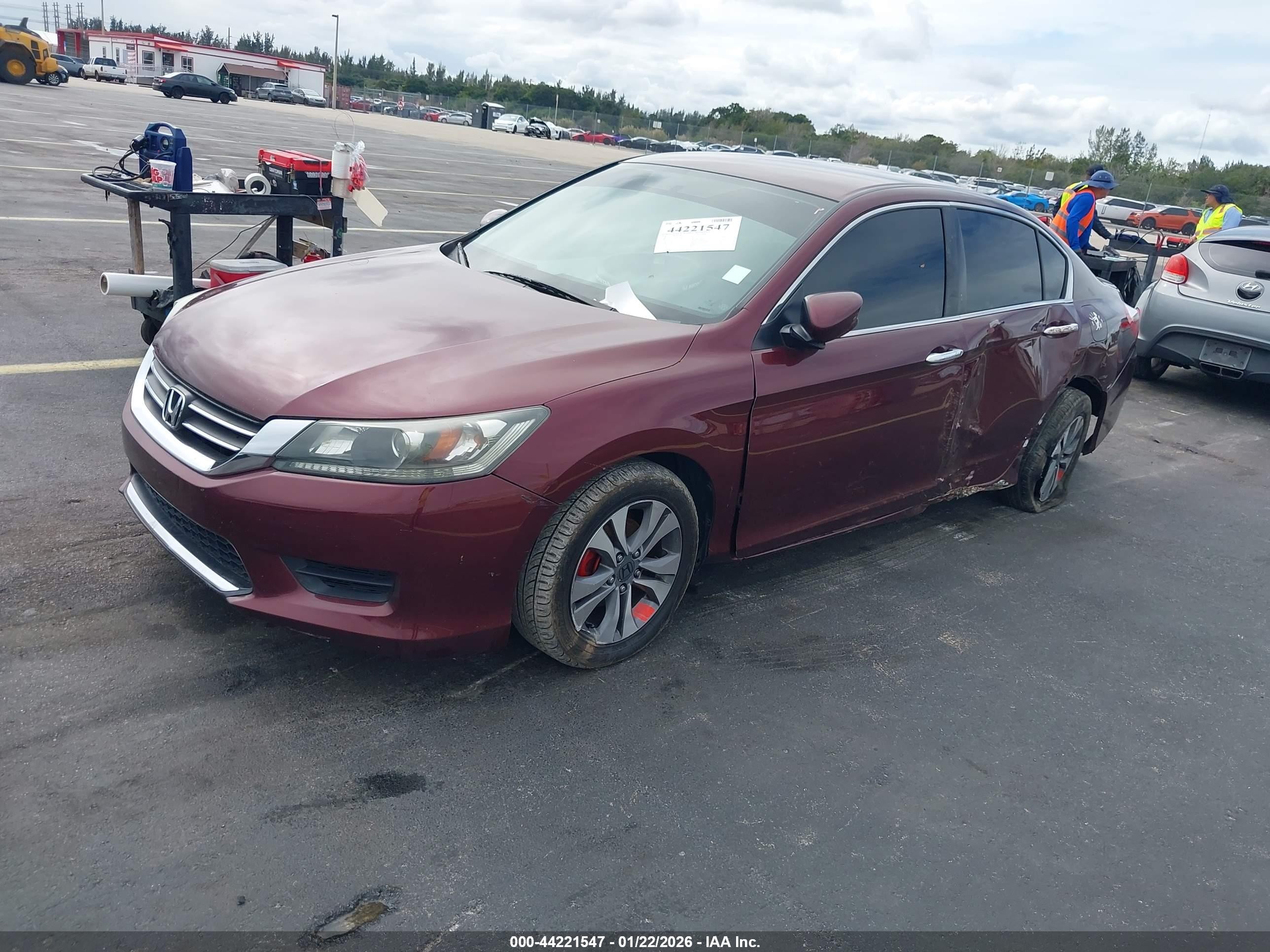 2013 Honda Accord Lx Burgundy vin: 1HGCR2F36DA211656
