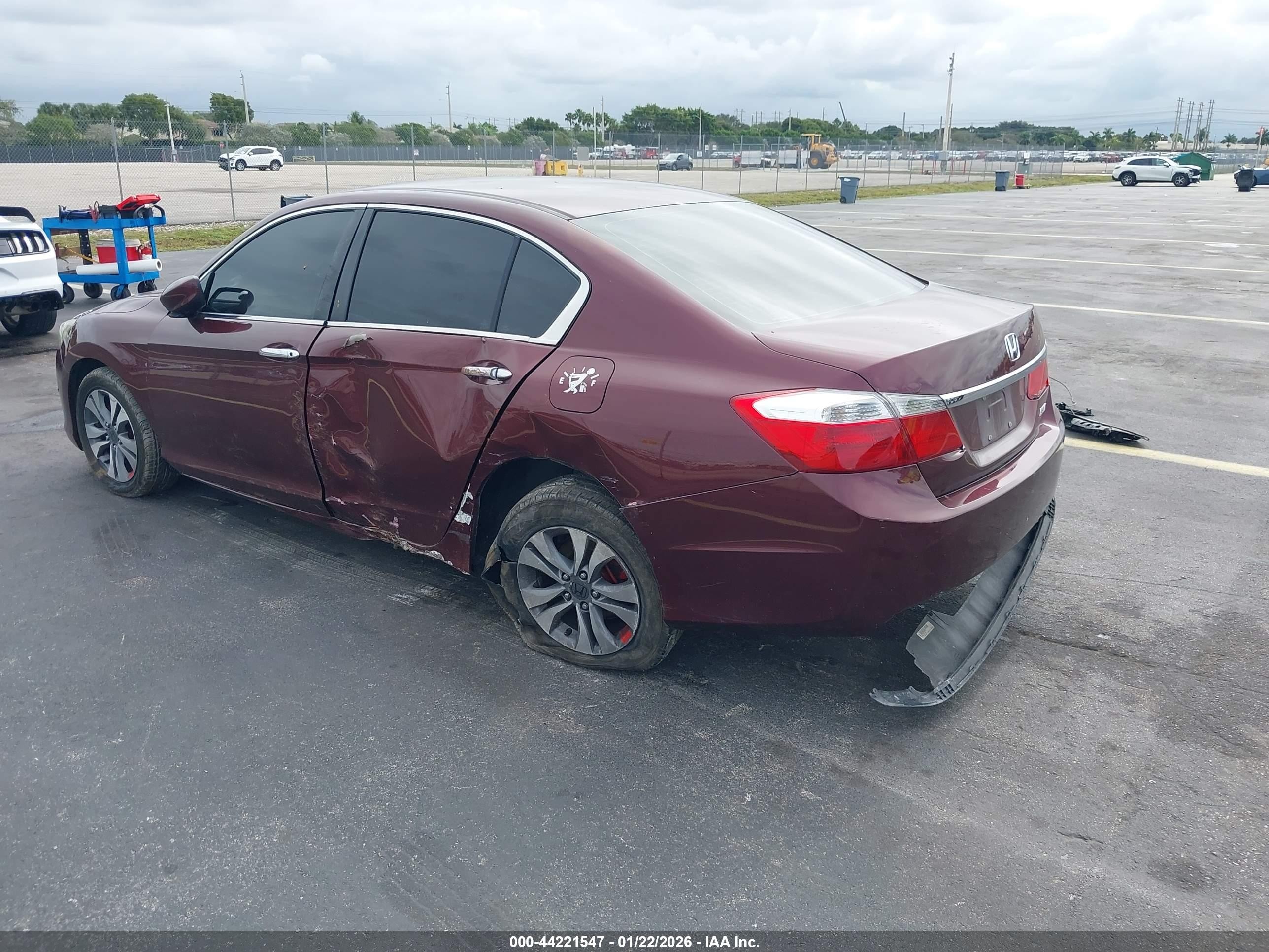 2013 Honda Accord Lx Burgundy vin: 1HGCR2F36DA211656