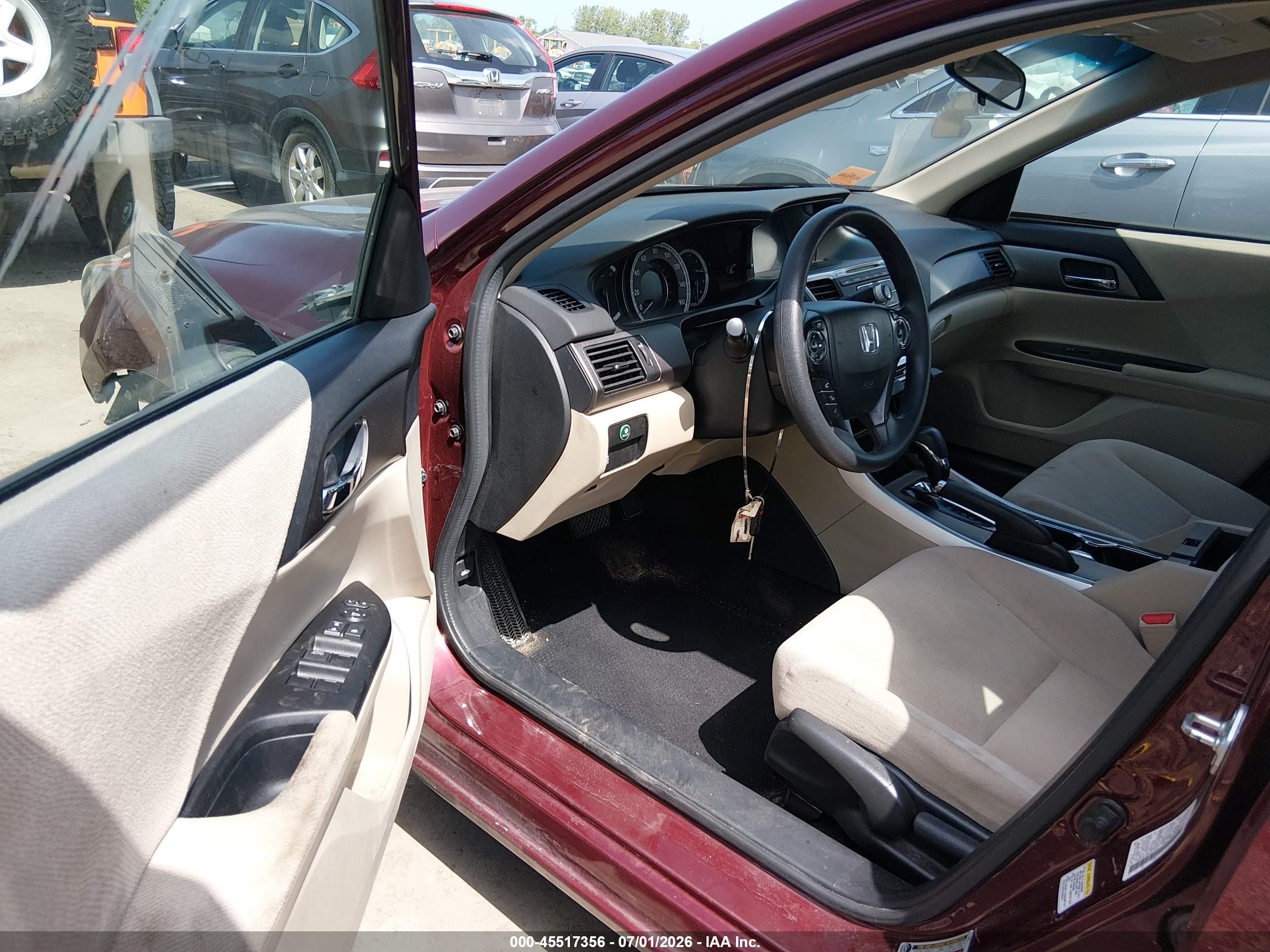 2013 Honda Accord Lx Бордовый vin: 1HGCR2F36DA211687