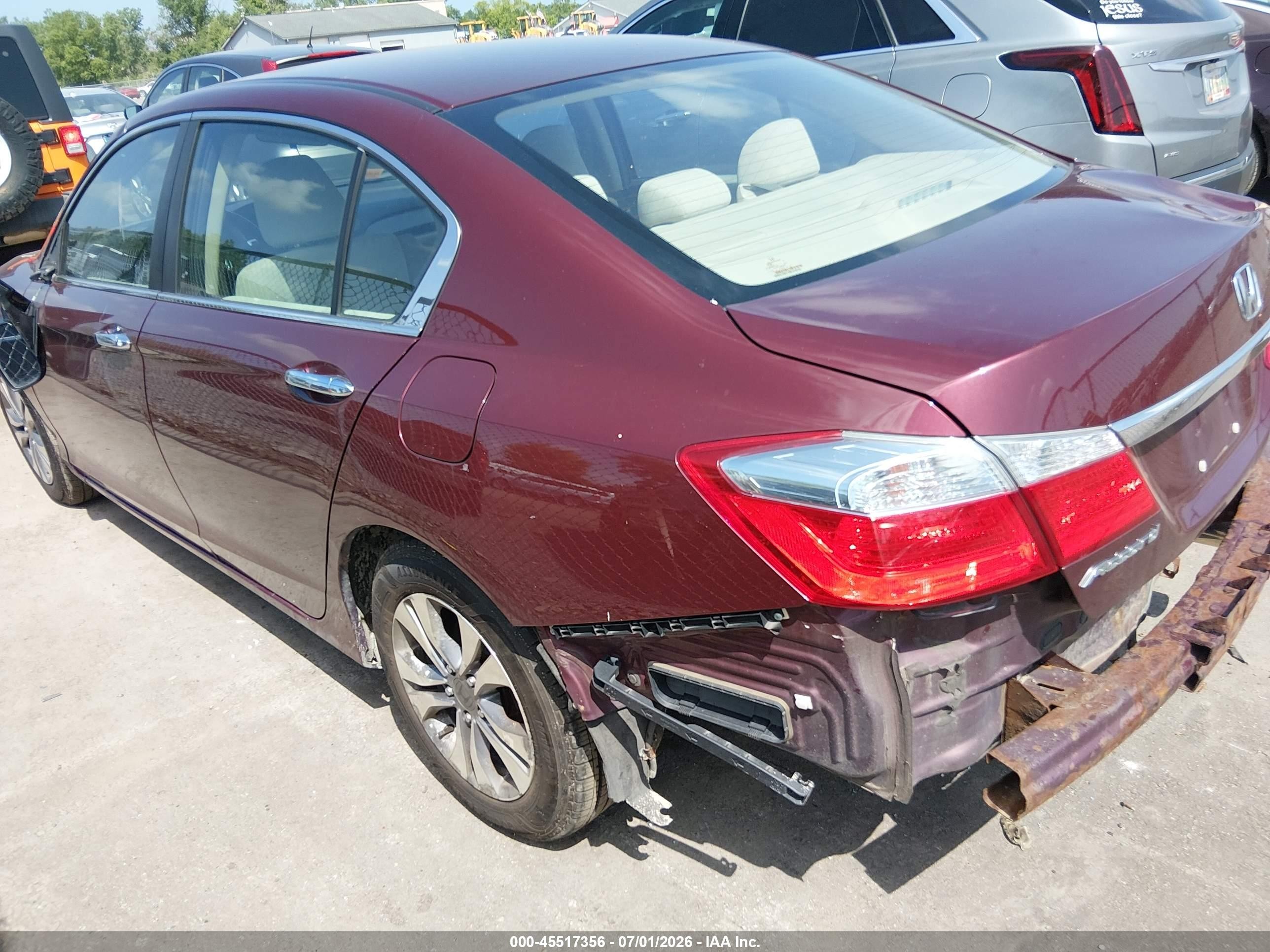 2013 Honda Accord Lx Бордовый vin: 1HGCR2F36DA211687