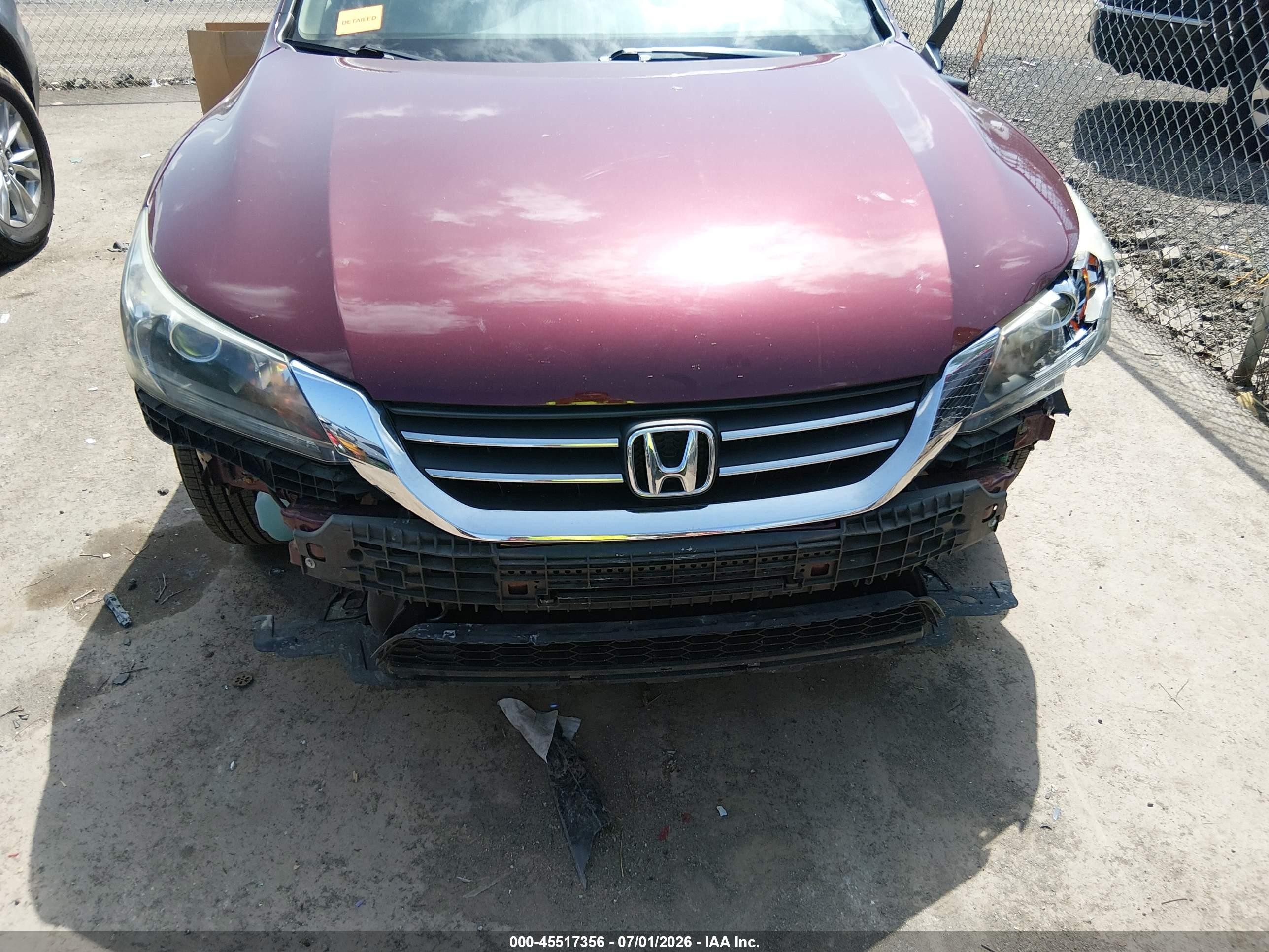 2013 Honda Accord Lx Бордовый vin: 1HGCR2F36DA211687
