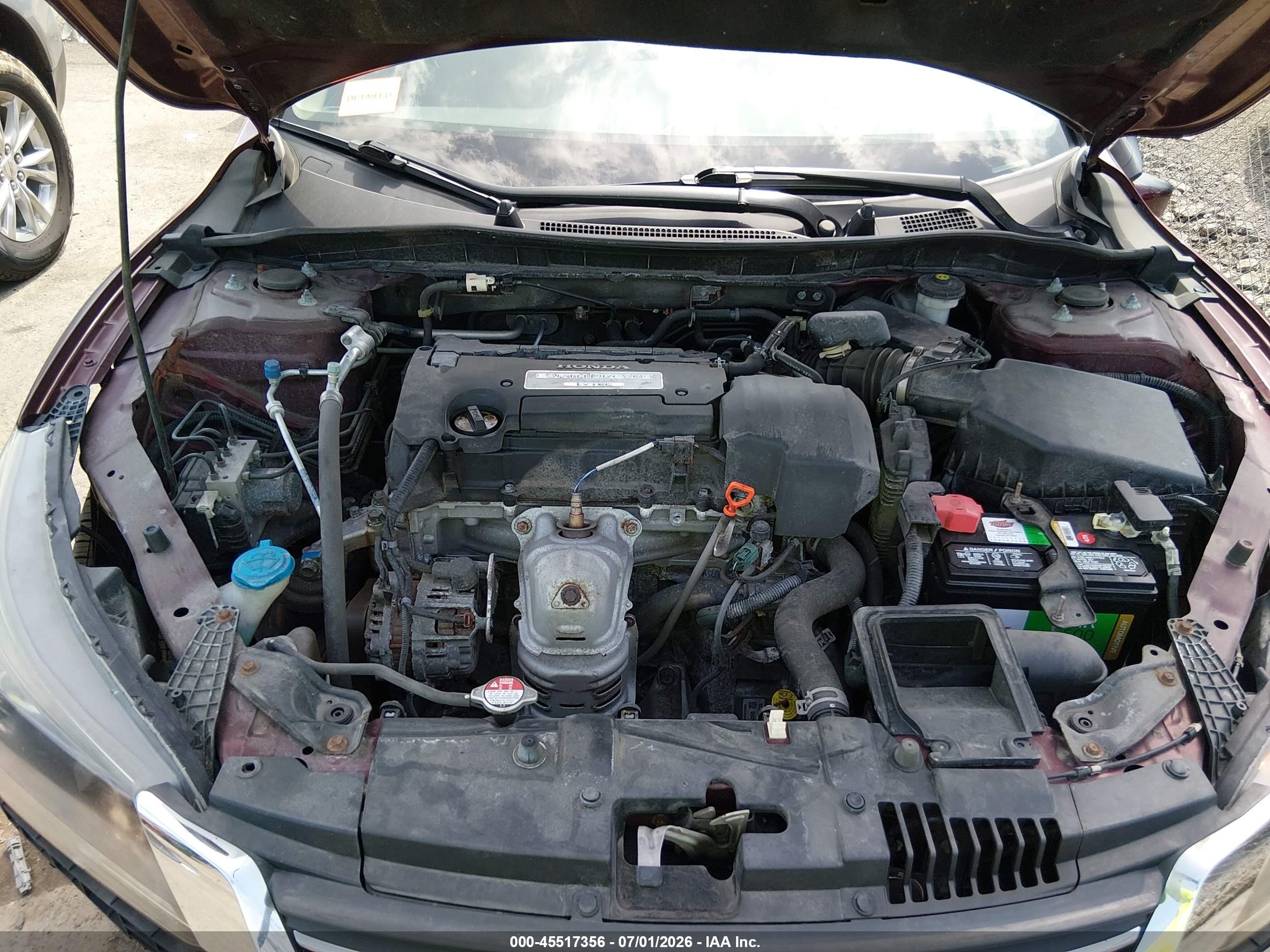 2013 Honda Accord Lx Бордовый vin: 1HGCR2F36DA211687