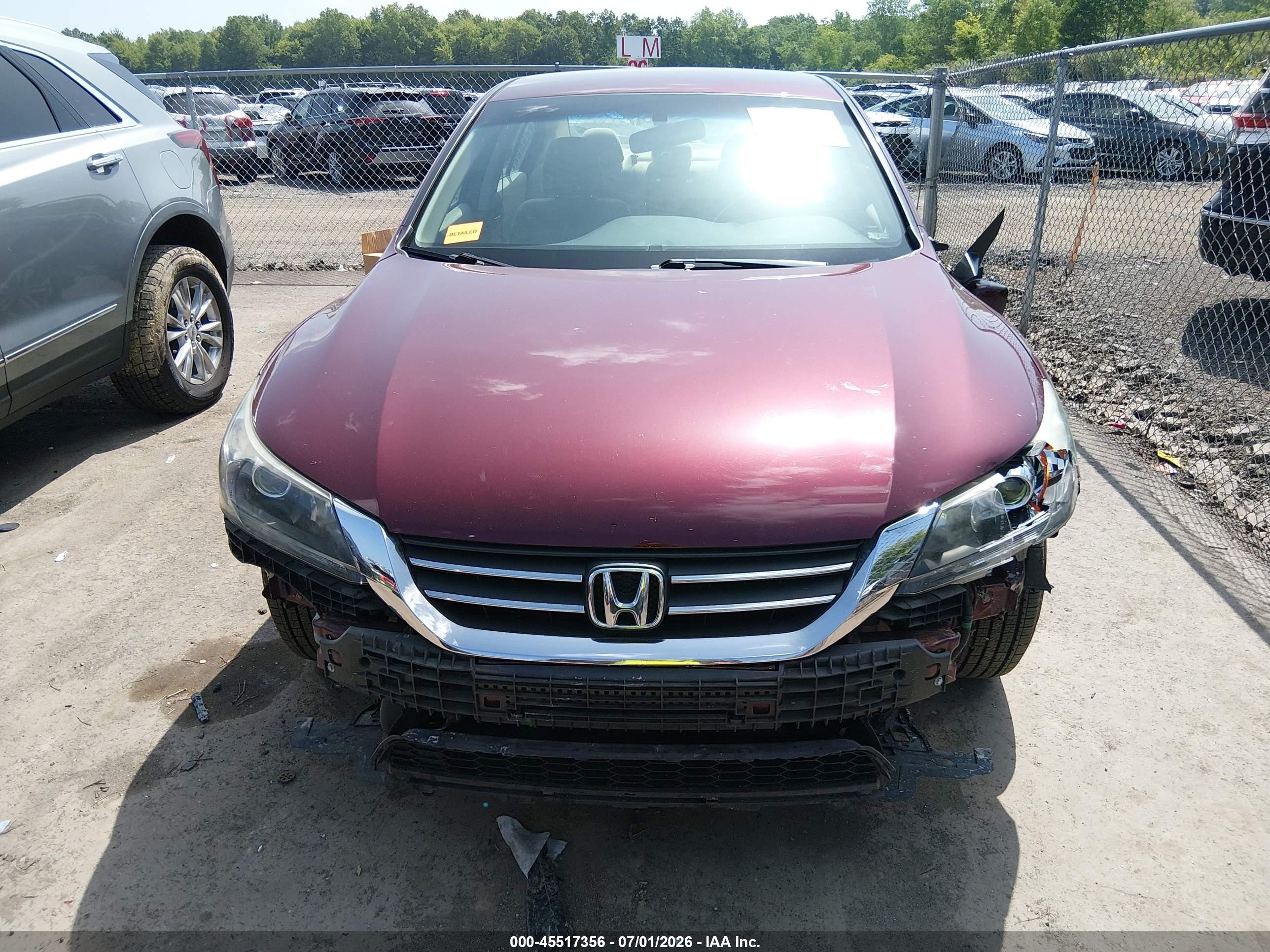 2013 Honda Accord Lx Бордовый vin: 1HGCR2F36DA211687