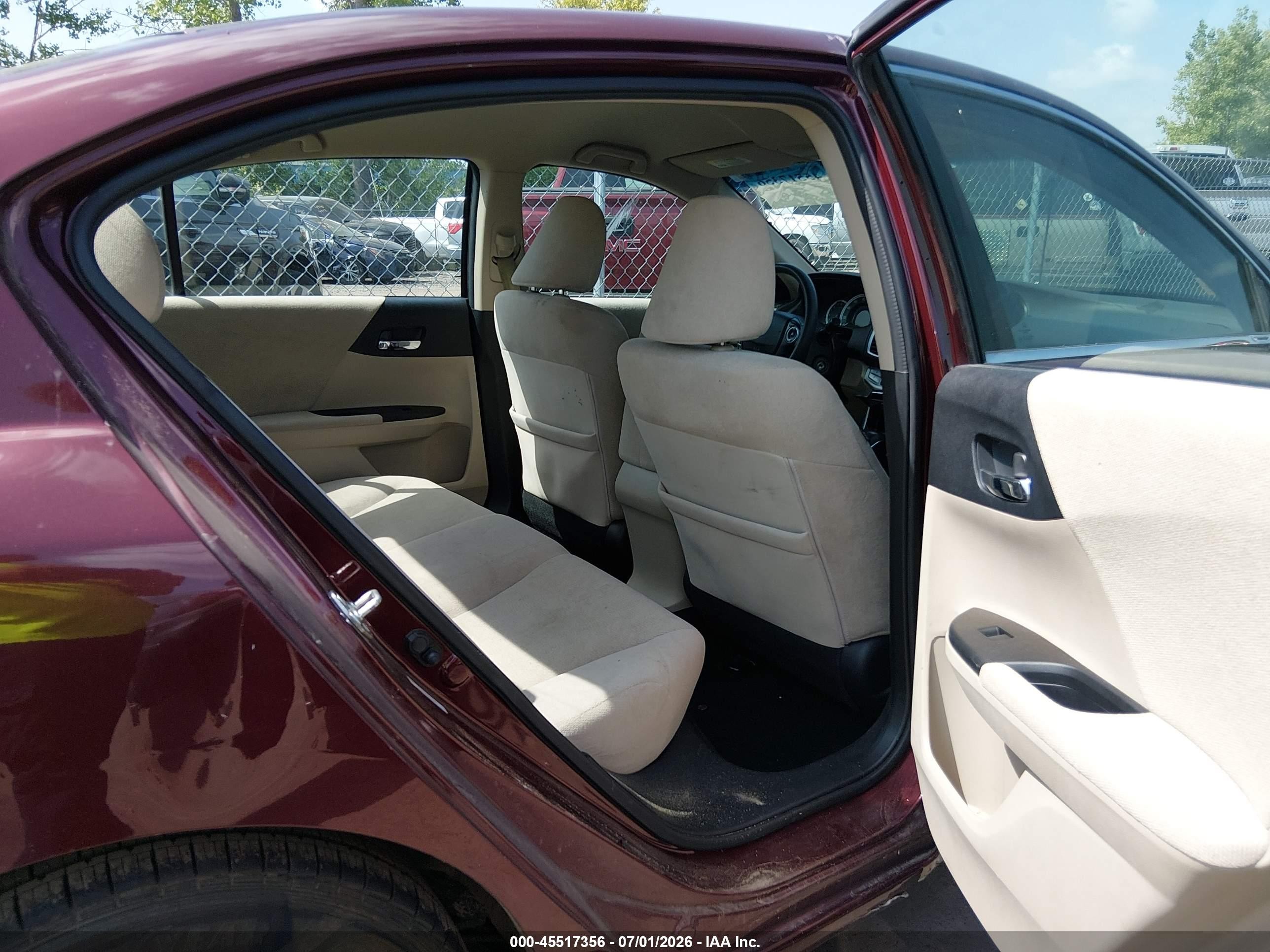 2013 Honda Accord Lx Бордовый vin: 1HGCR2F36DA211687