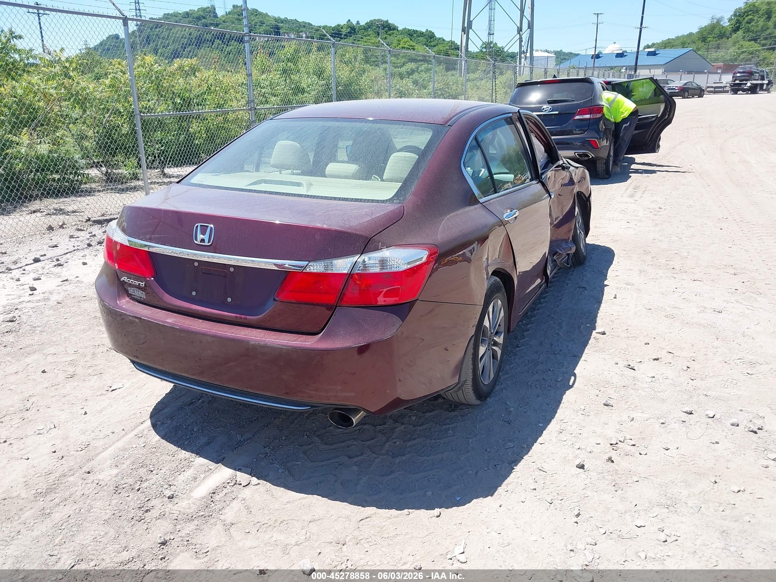 2013 Honda Accord Lx Maroon vin: 1HGCR2F36DA260405