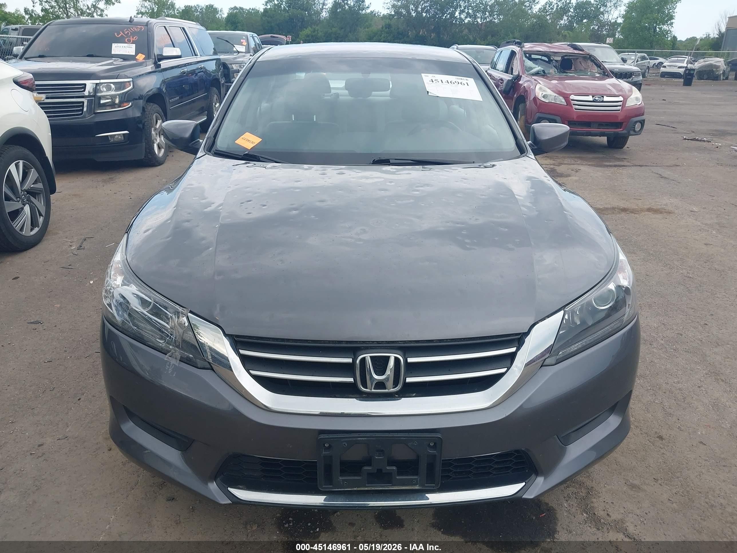 2014 Honda Accord Lx Gray vin: 1HGCR2F36EA001320