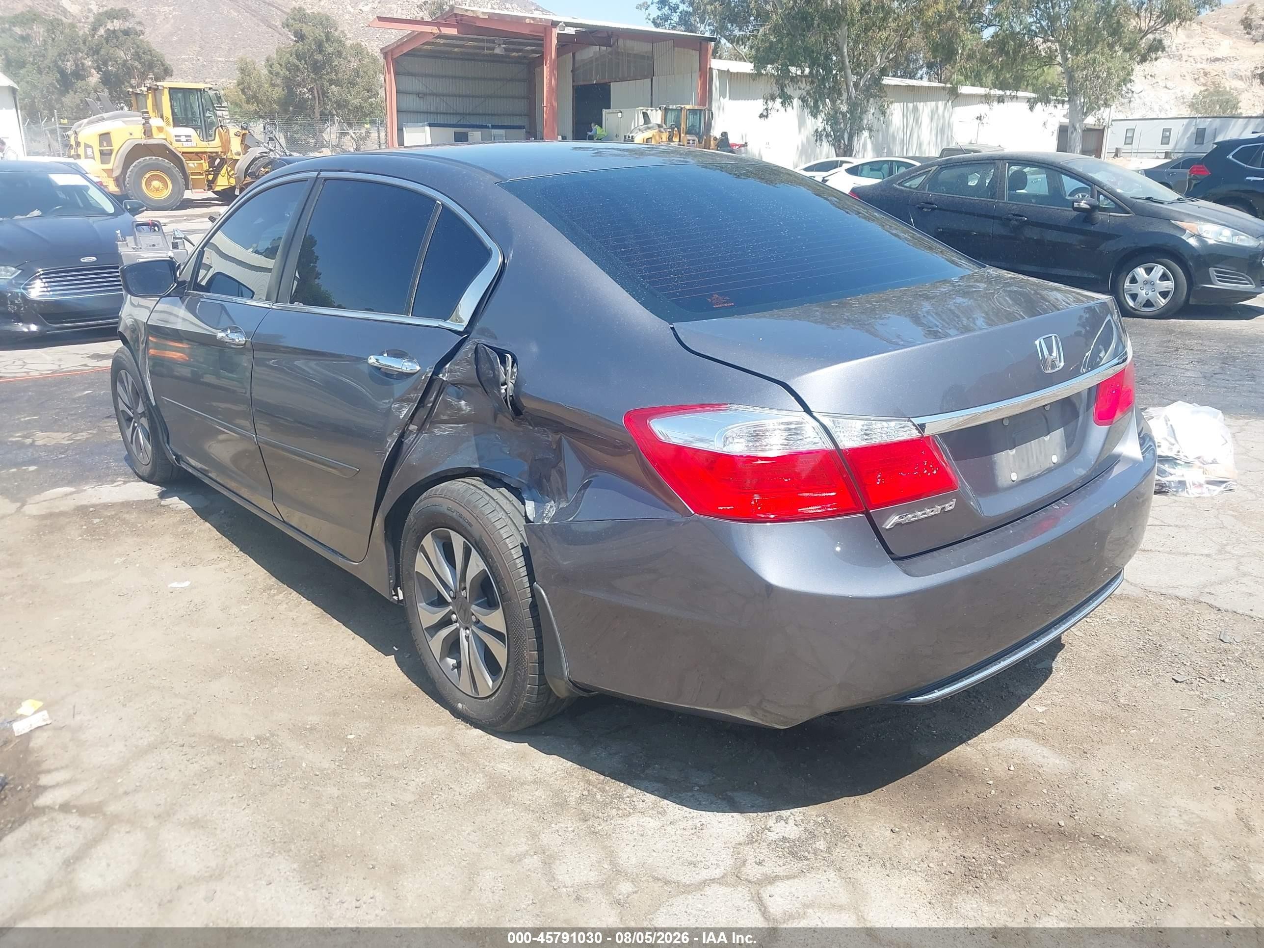 2014 Honda Accord Lx Gray vin: 1HGCR2F36EA008462