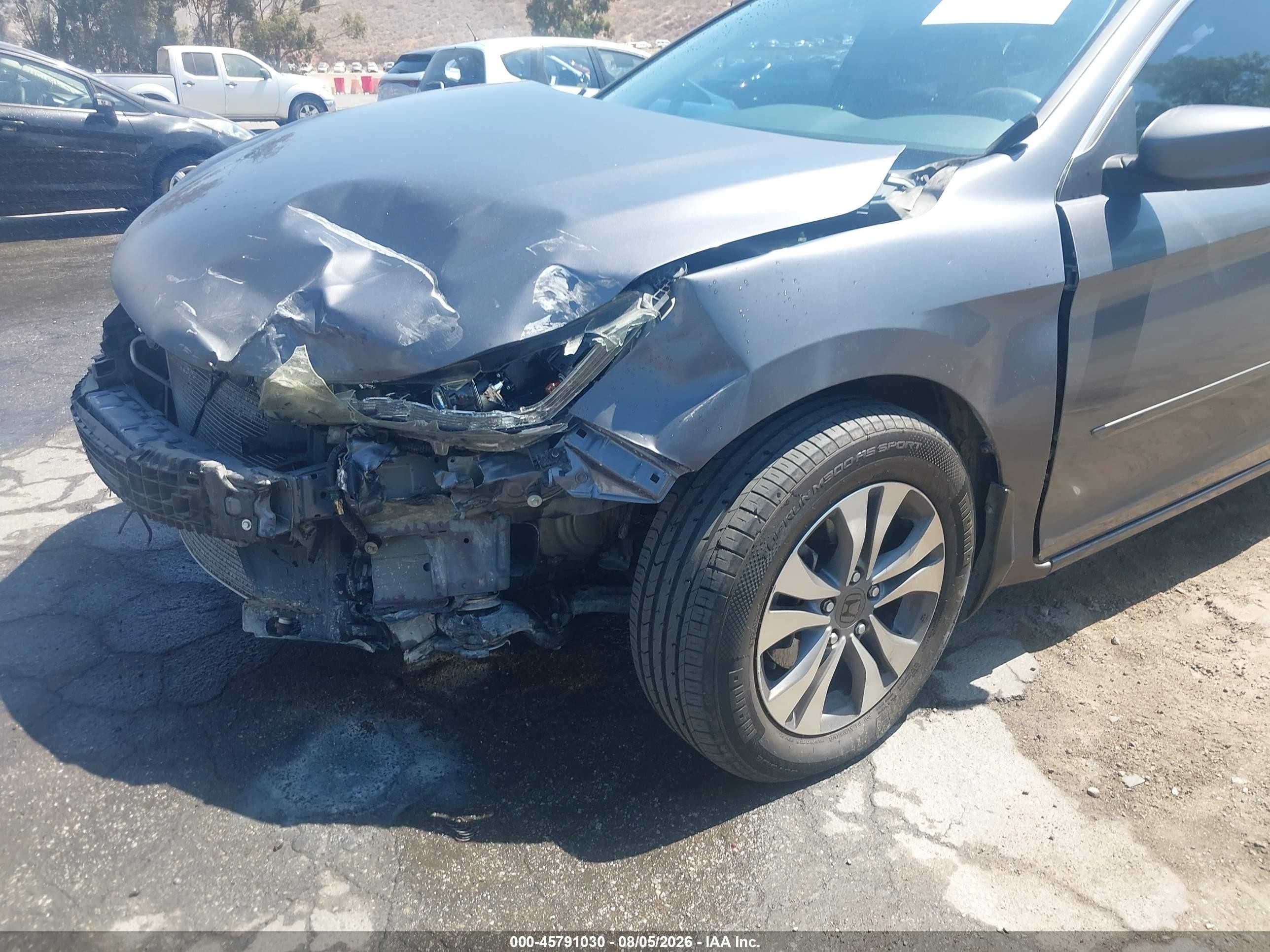 2014 Honda Accord Lx Gray vin: 1HGCR2F36EA008462