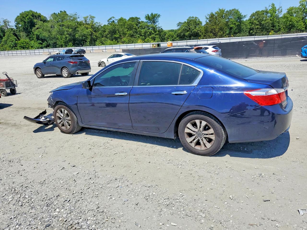 2014 Honda Accord Lx Blue vin: 1HGCR2F36EA008901