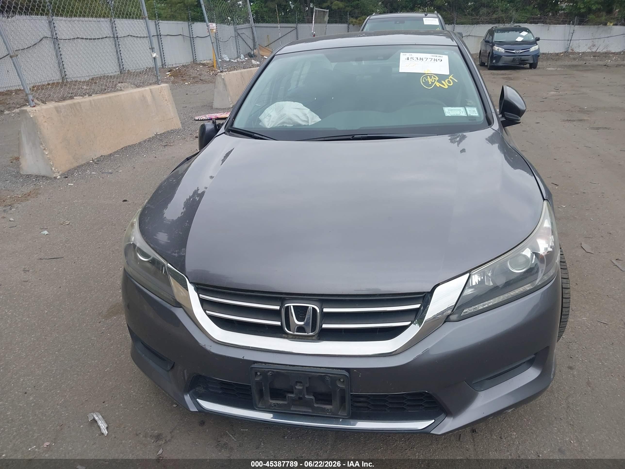 2014 Honda Accord Lx Gray vin: 1HGCR2F36EA049092