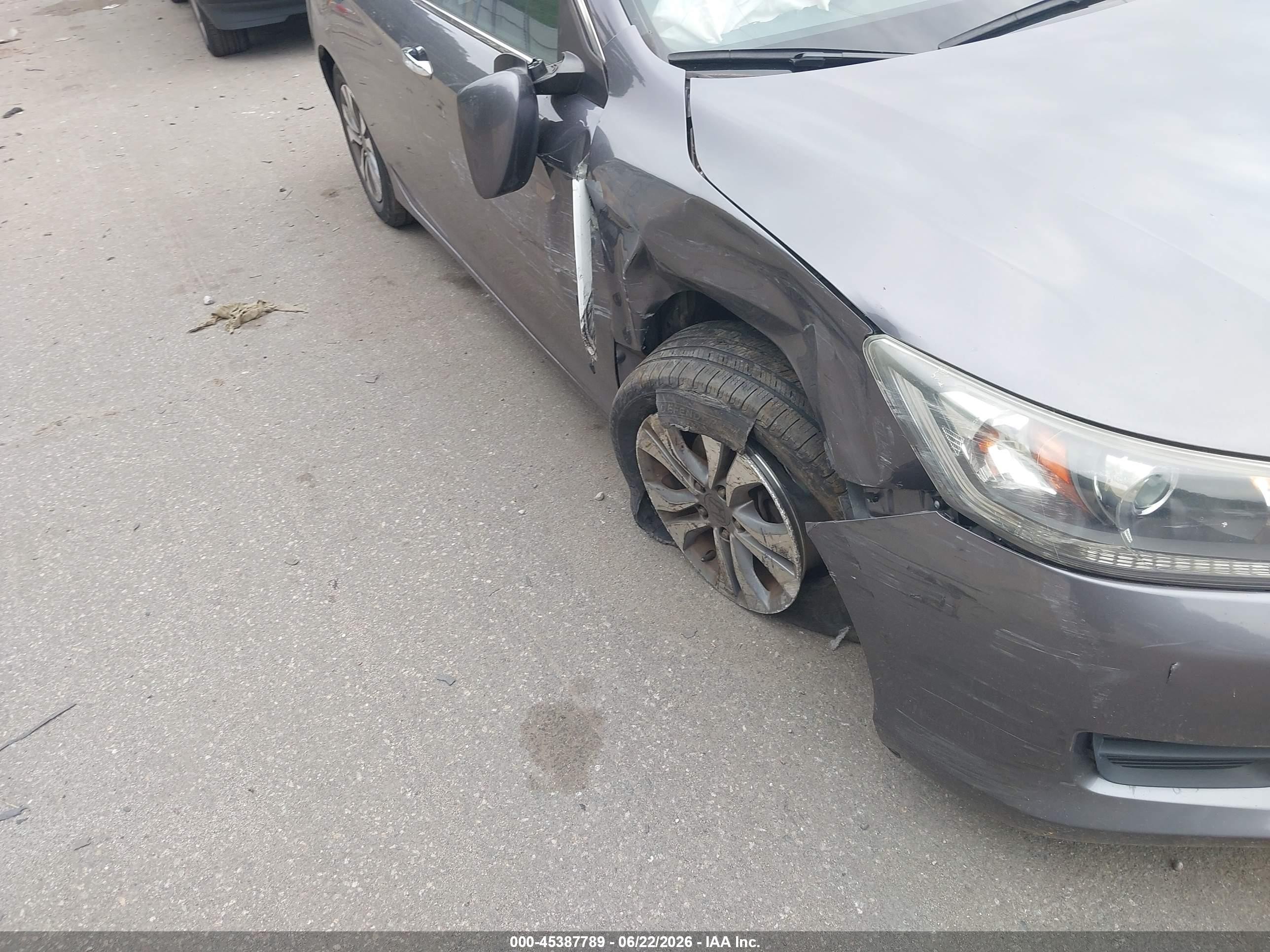 2014 Honda Accord Lx Gray vin: 1HGCR2F36EA049092
