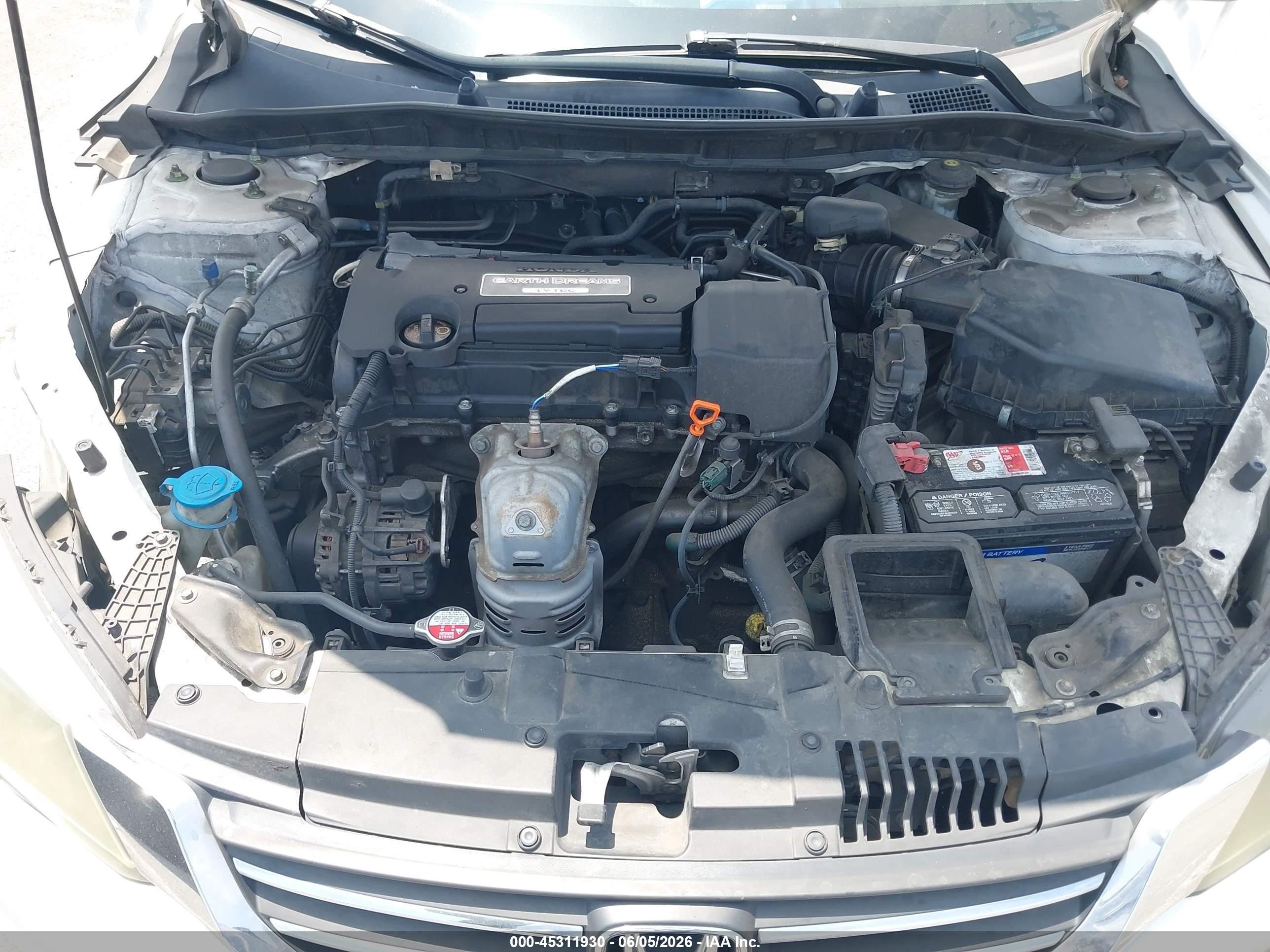 2014 Honda Accord Lx White vin: 1HGCR2F36EA075014