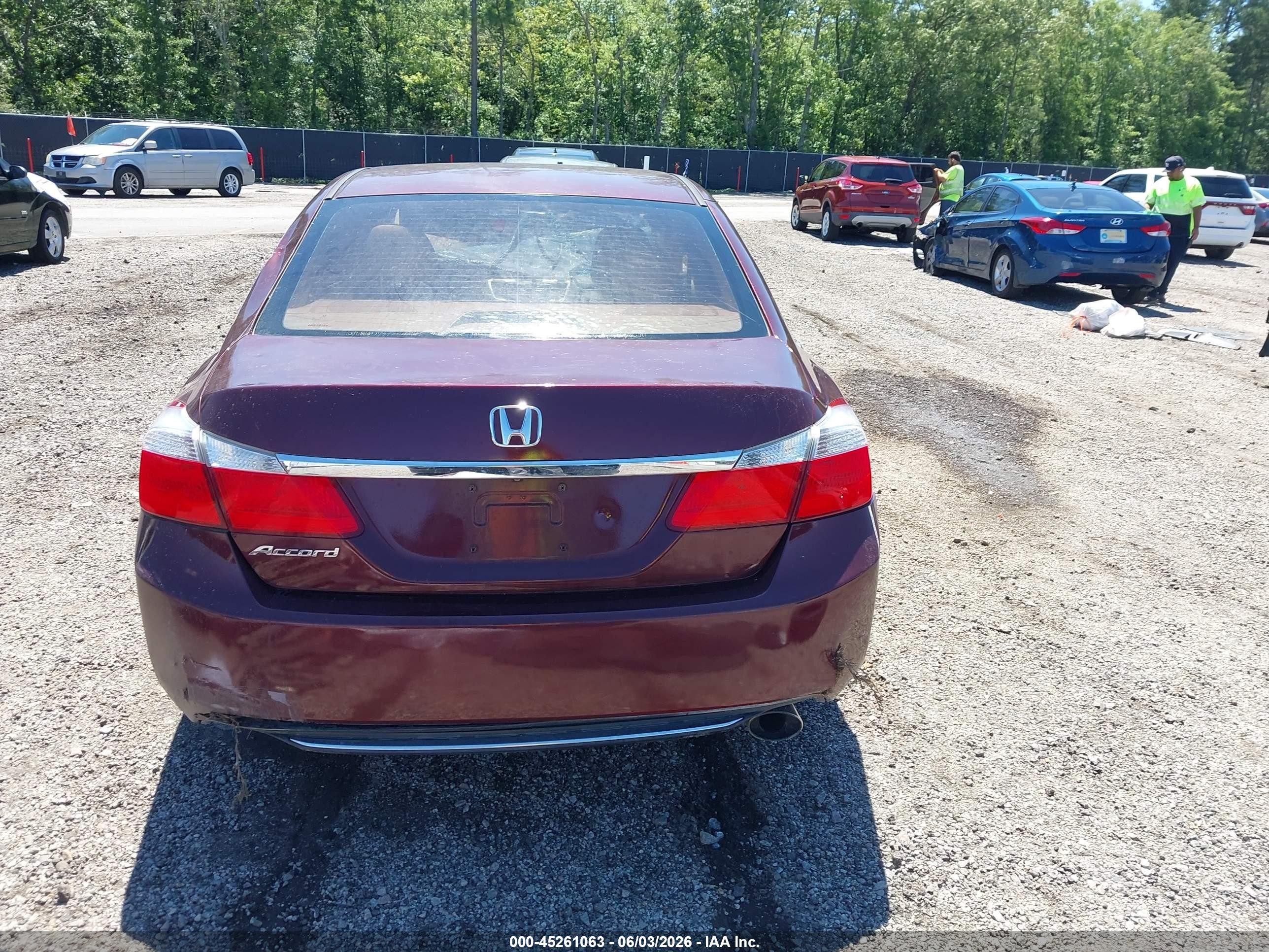 2014 Honda Accord Lx Burgundy vin: 1HGCR2F36EA091634