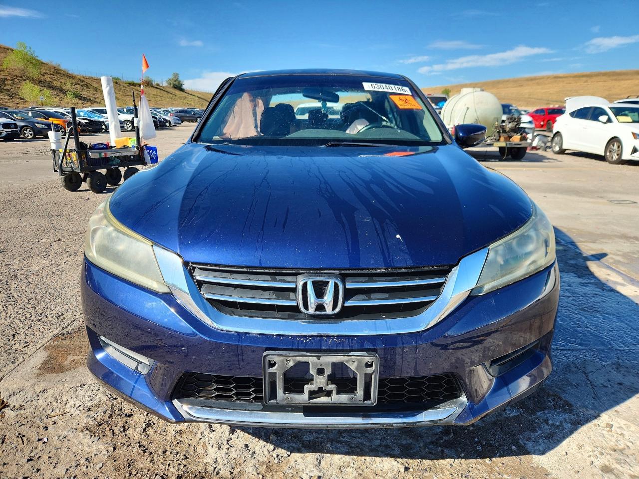 2014 Honda Accord Lx Blue vin: 1HGCR2F36EA097191