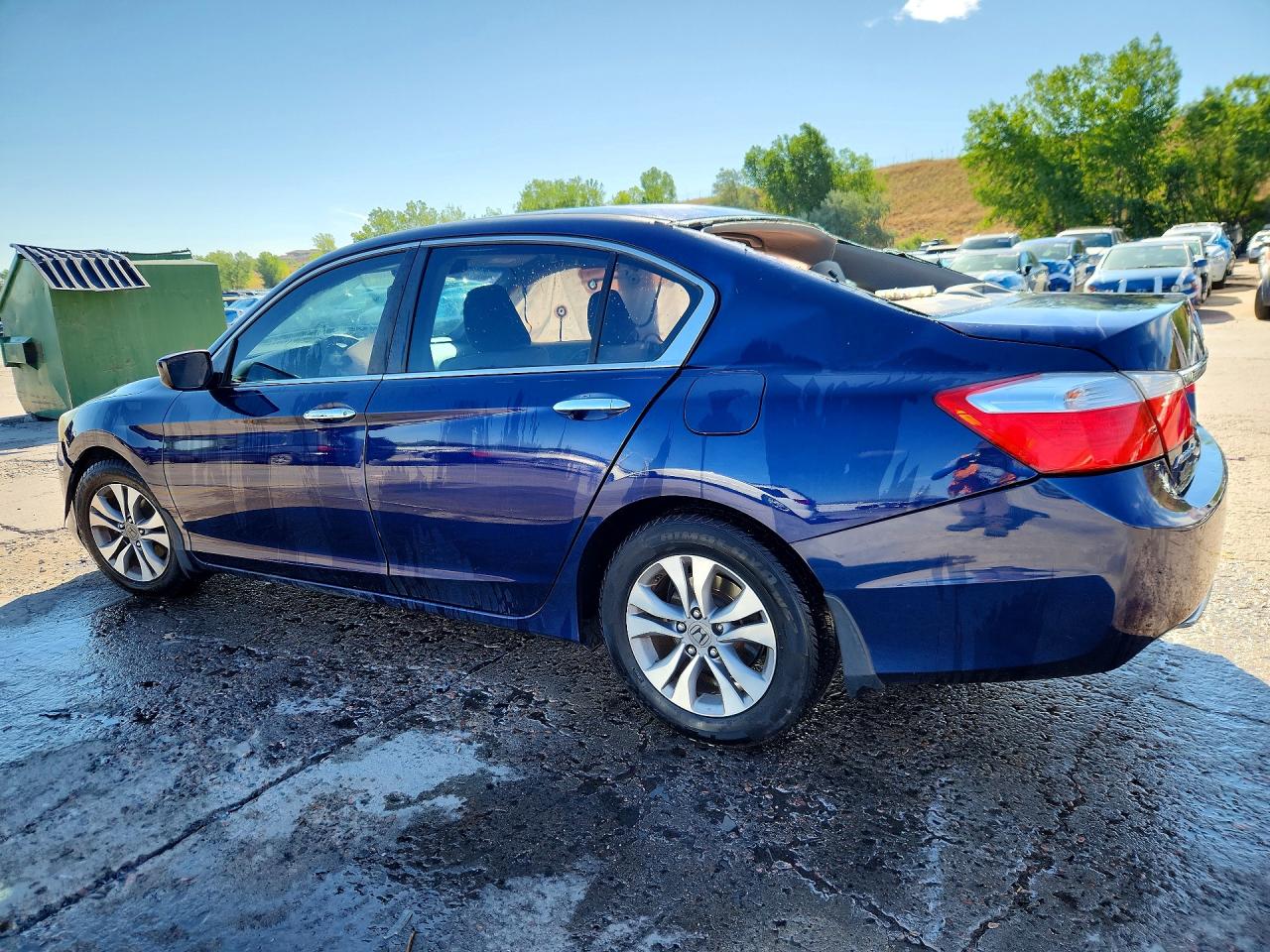 2014 Honda Accord Lx Blue vin: 1HGCR2F36EA097191