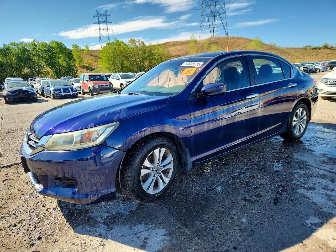 2014 Honda Accord Lx Blue vin: 1HGCR2F36EA097191