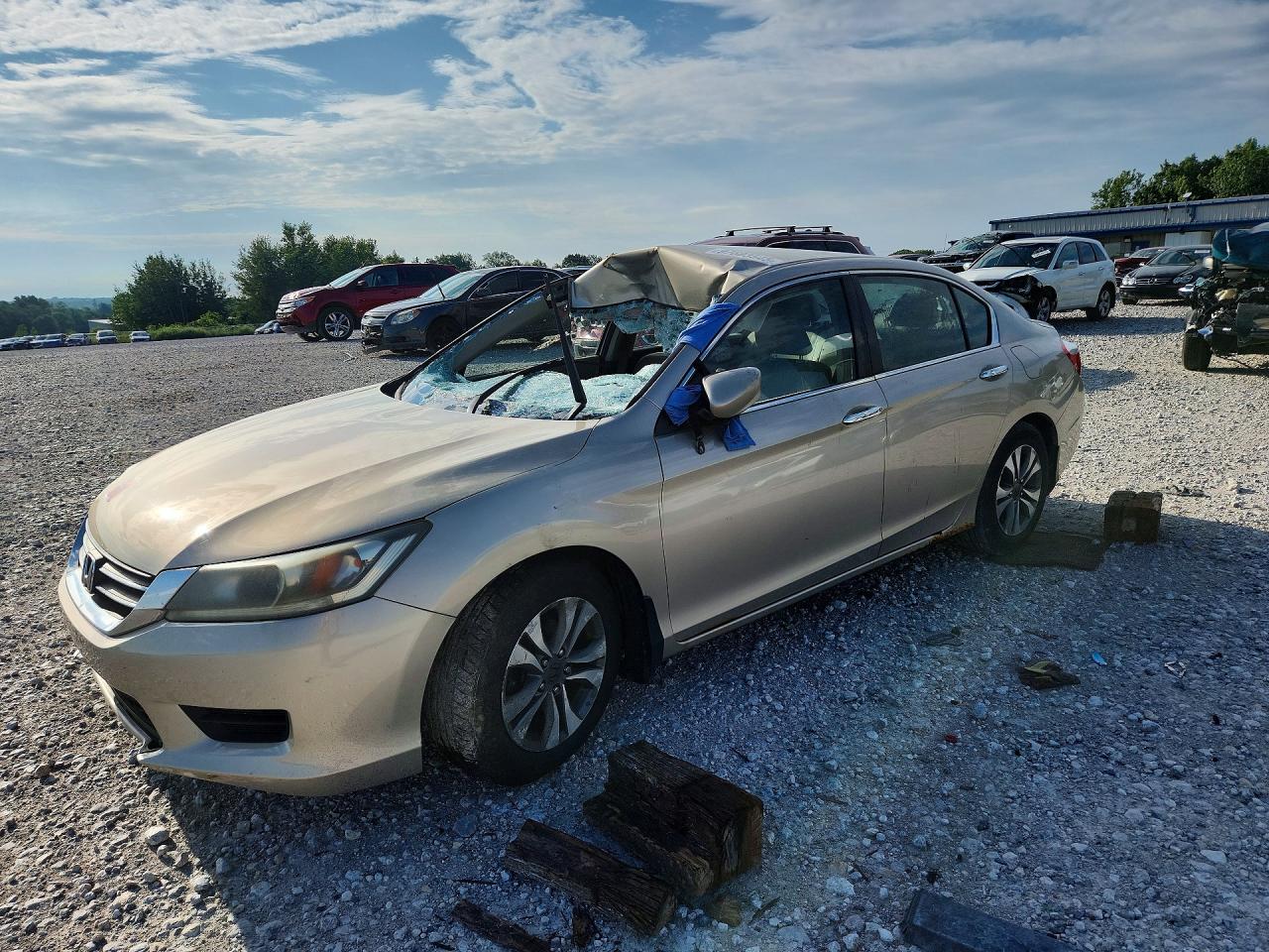 2014 Honda Accord Lx Tan vin: 1HGCR2F36EA112014