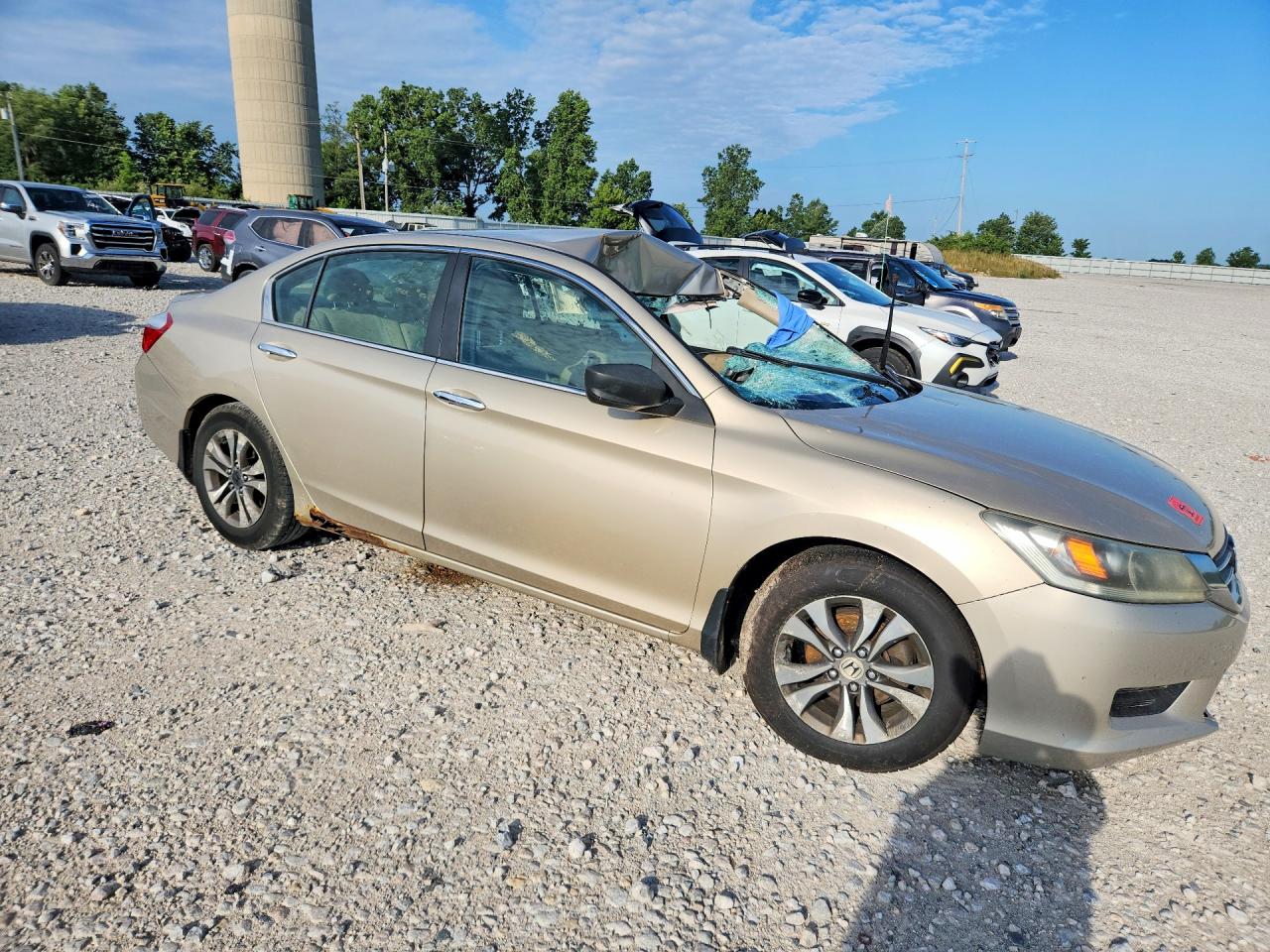 2014 Honda Accord Lx Tan vin: 1HGCR2F36EA112014