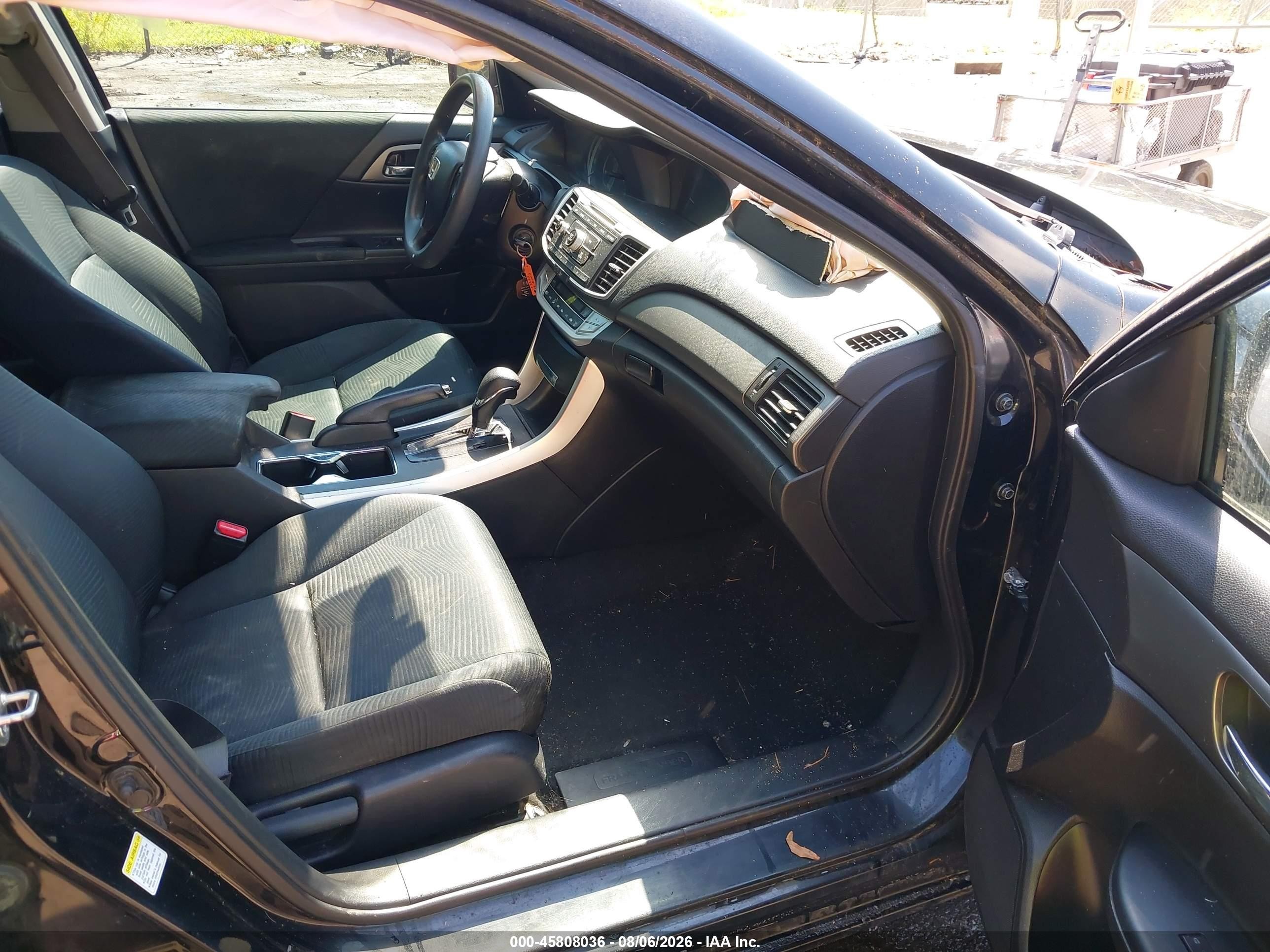2014 Honda Accord Lx Black vin: 1HGCR2F36EA258039