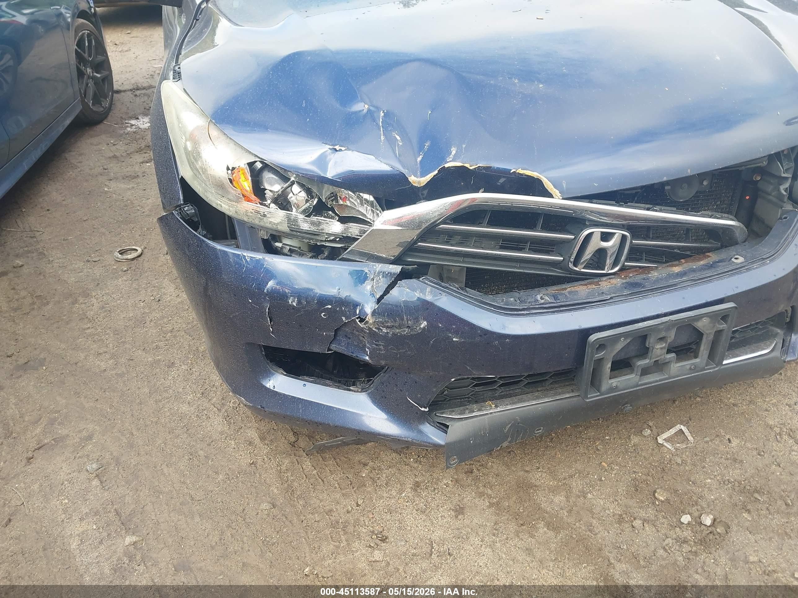 2014 Honda Accord Lx Blue vin: 1HGCR2F36EA307952