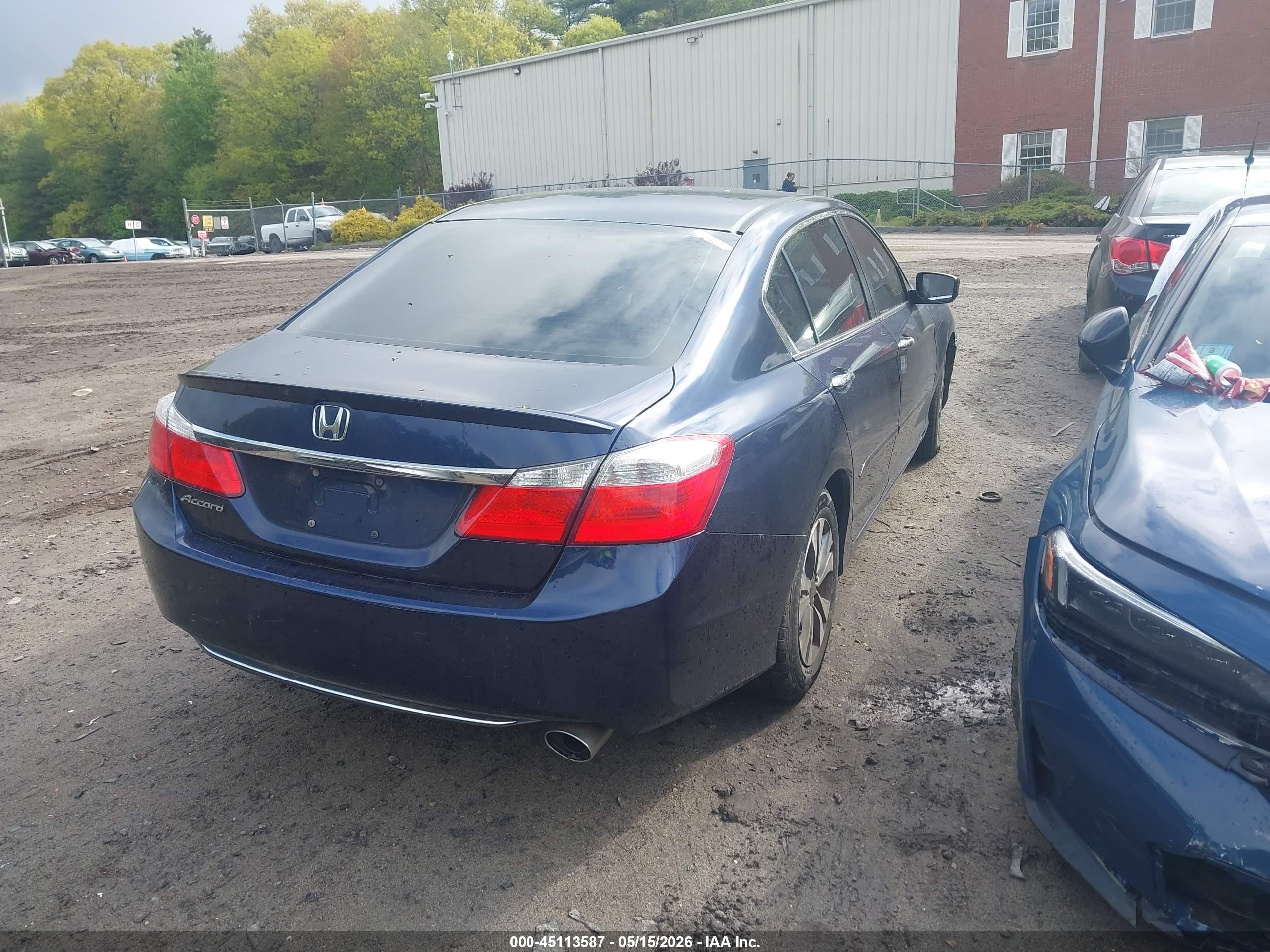 2014 Honda Accord Lx Blue vin: 1HGCR2F36EA307952