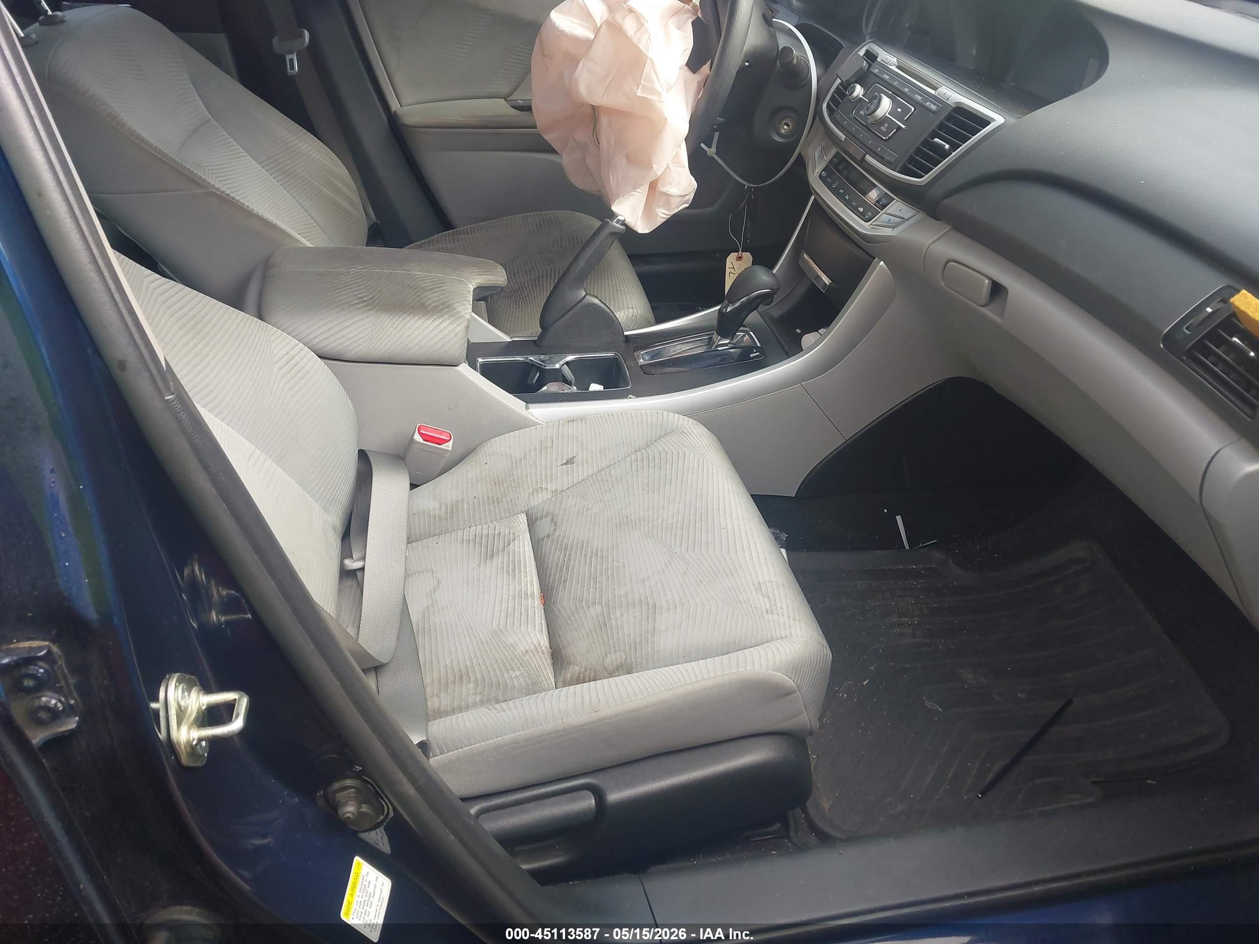 2014 Honda Accord Lx Blue vin: 1HGCR2F36EA307952