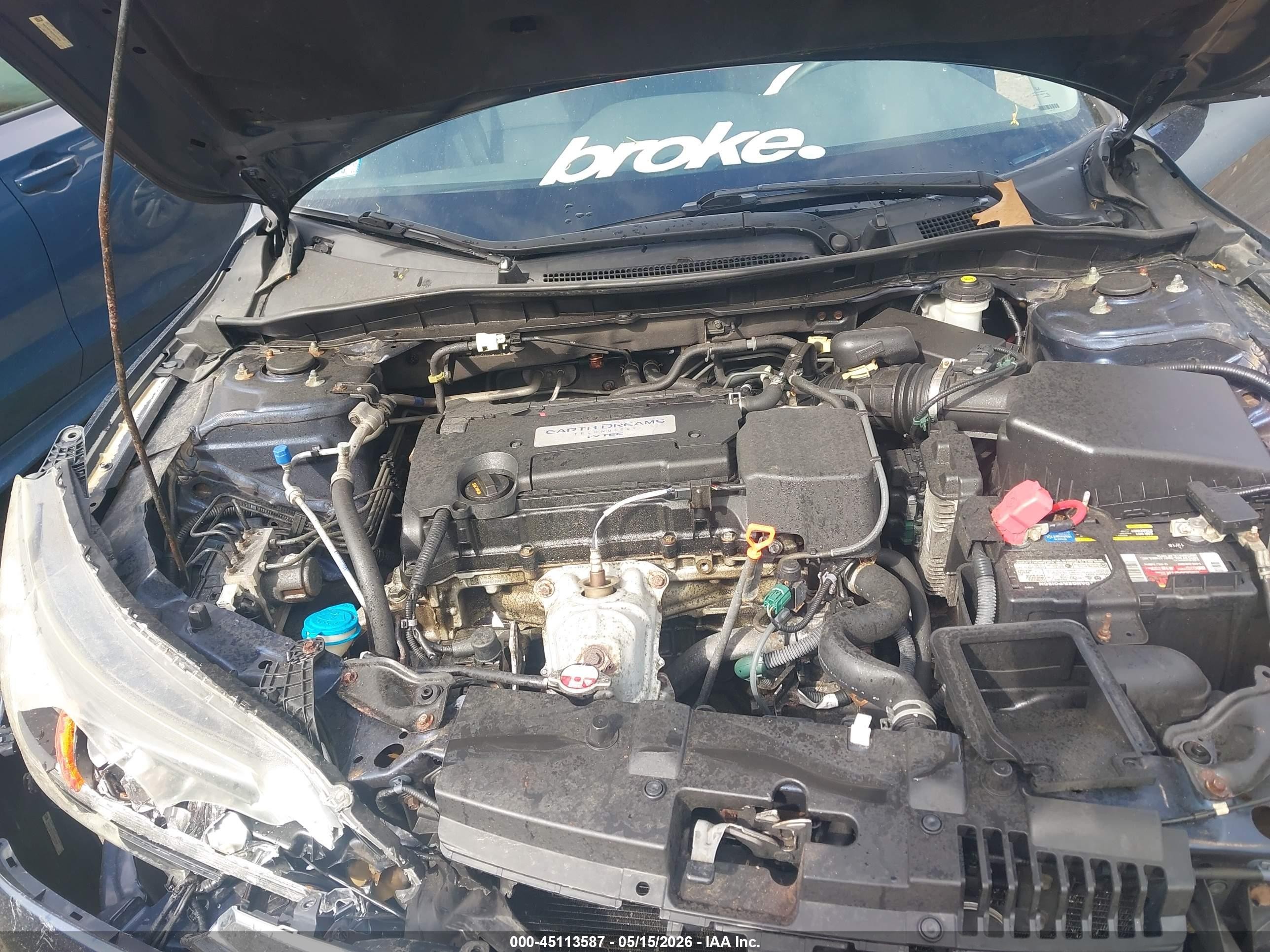2014 Honda Accord Lx Blue vin: 1HGCR2F36EA307952
