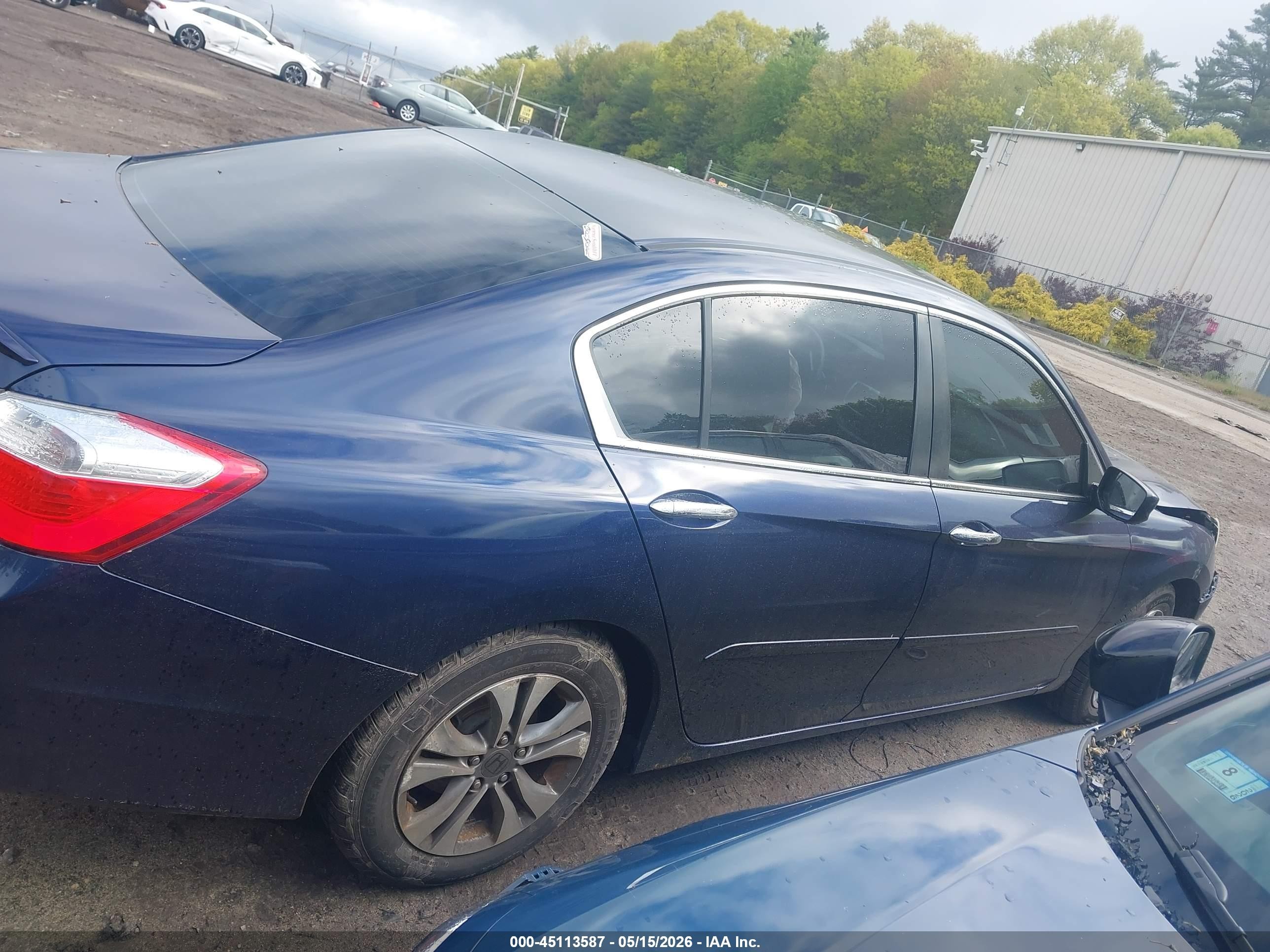 2014 Honda Accord Lx Blue vin: 1HGCR2F36EA307952