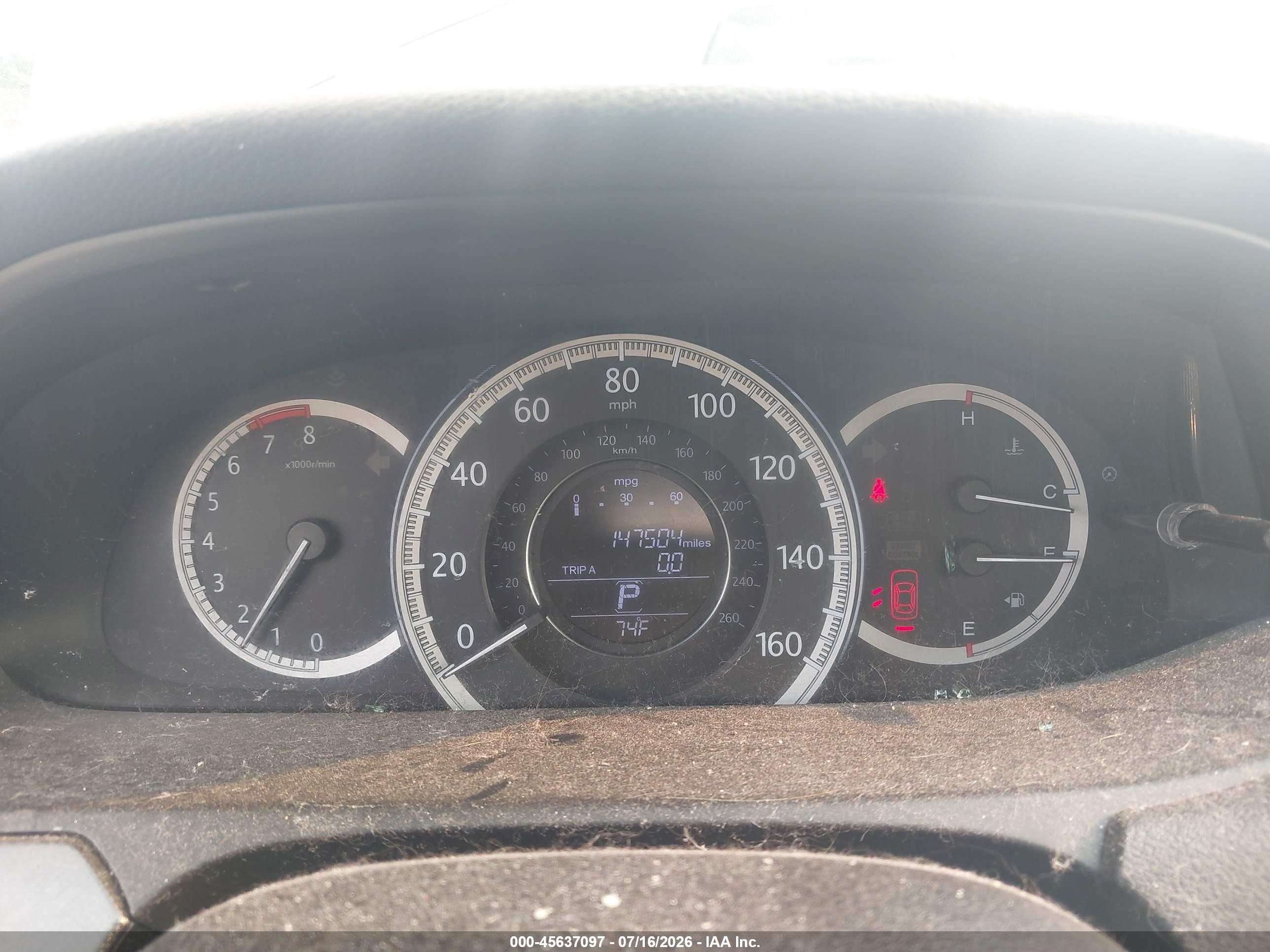 2015 Honda Accord Lx Серый vin: 1HGCR2F36FA050633