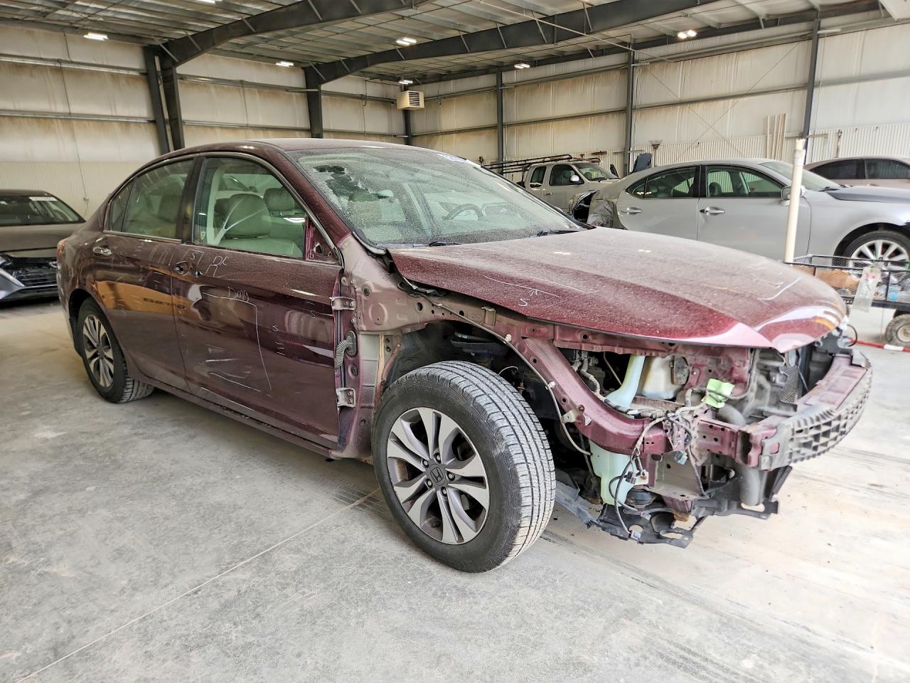 2015 Honda Accord Lx Maroon vin: 1HGCR2F36FA055301