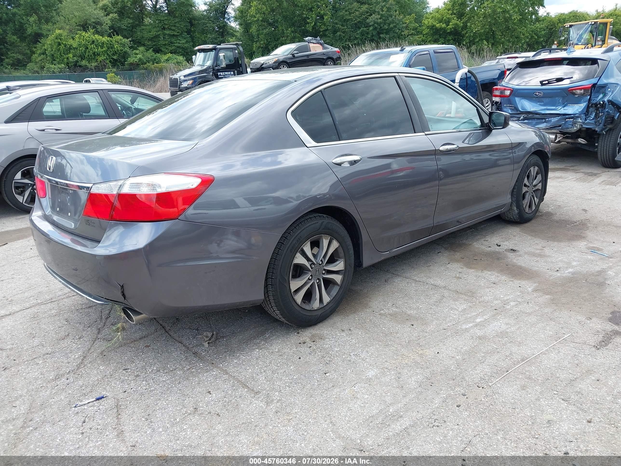 2015 Honda Accord Lx Серый vin: 1HGCR2F36FA075239