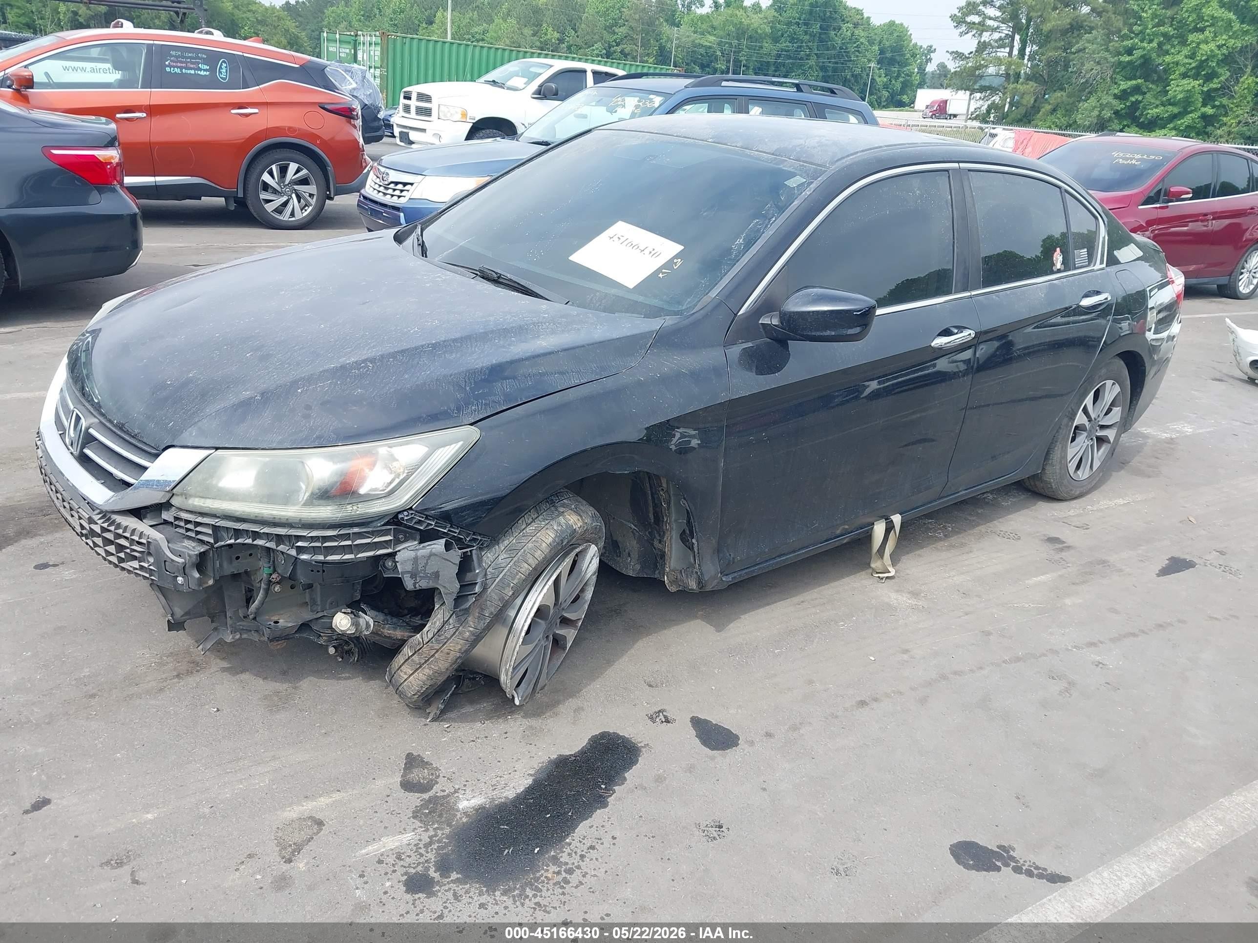 2015 Honda Accord Lx Черный vin: 1HGCR2F36FA078237
