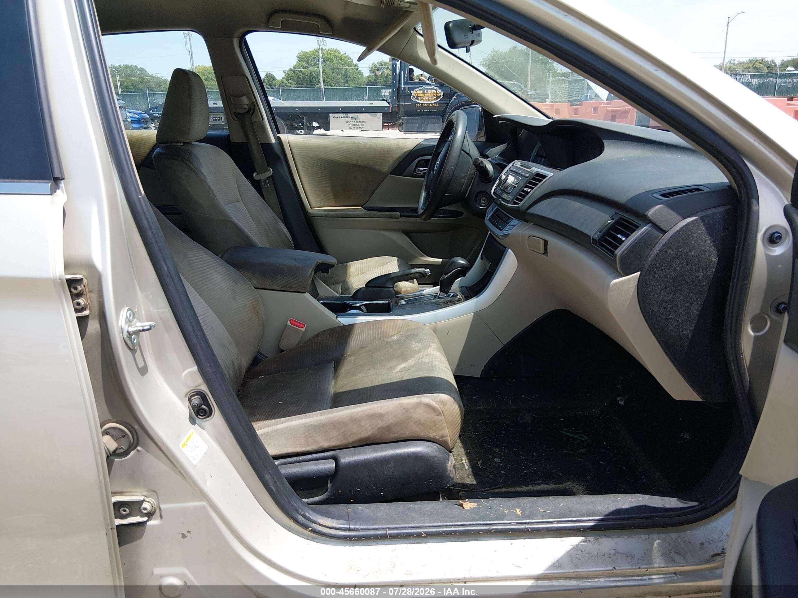 2015 Honda Accord Lx Tan vin: 1HGCR2F36FA140557