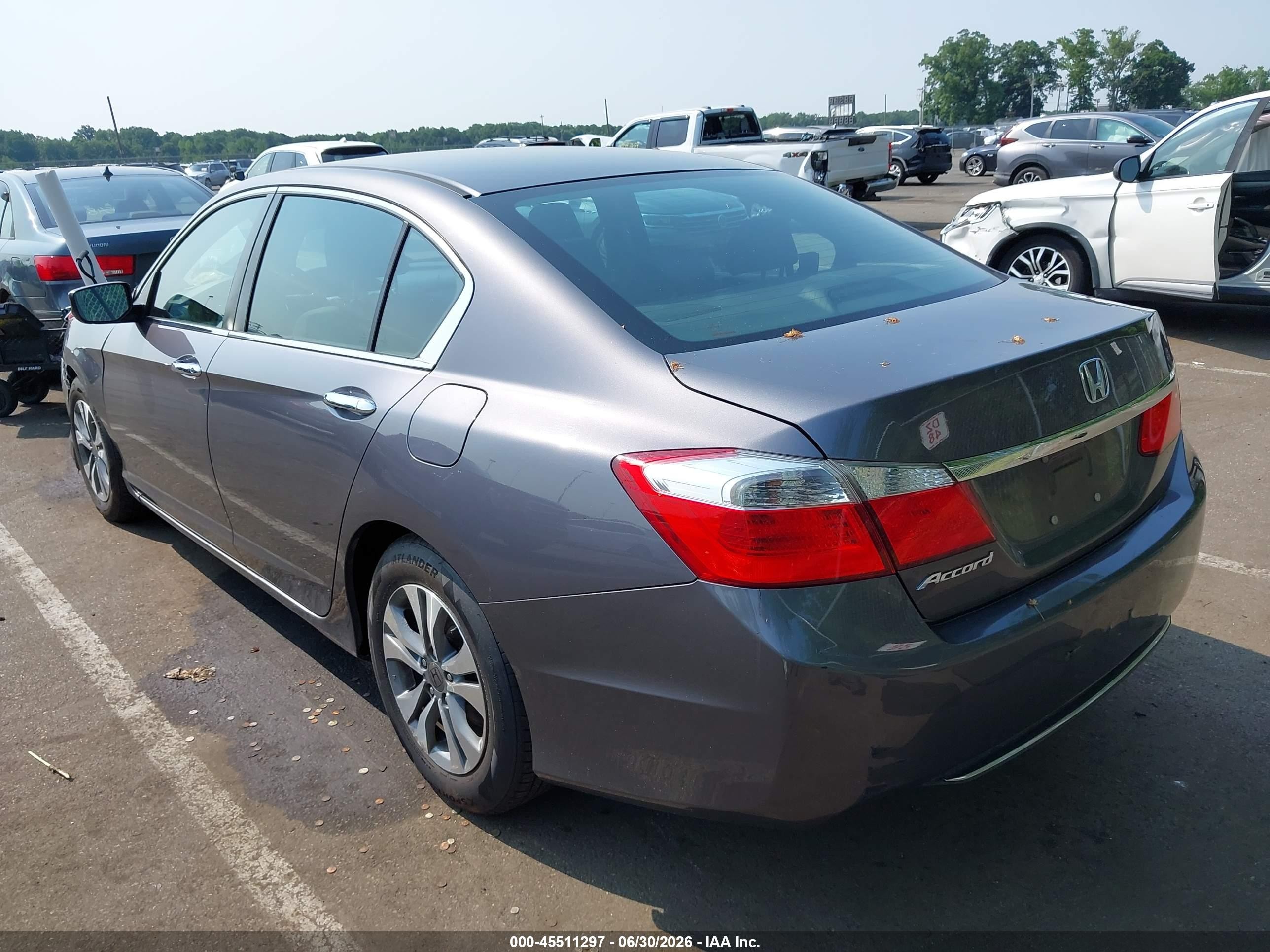 2015 Honda Accord Lx Gray vin: 1HGCR2F36FA150408